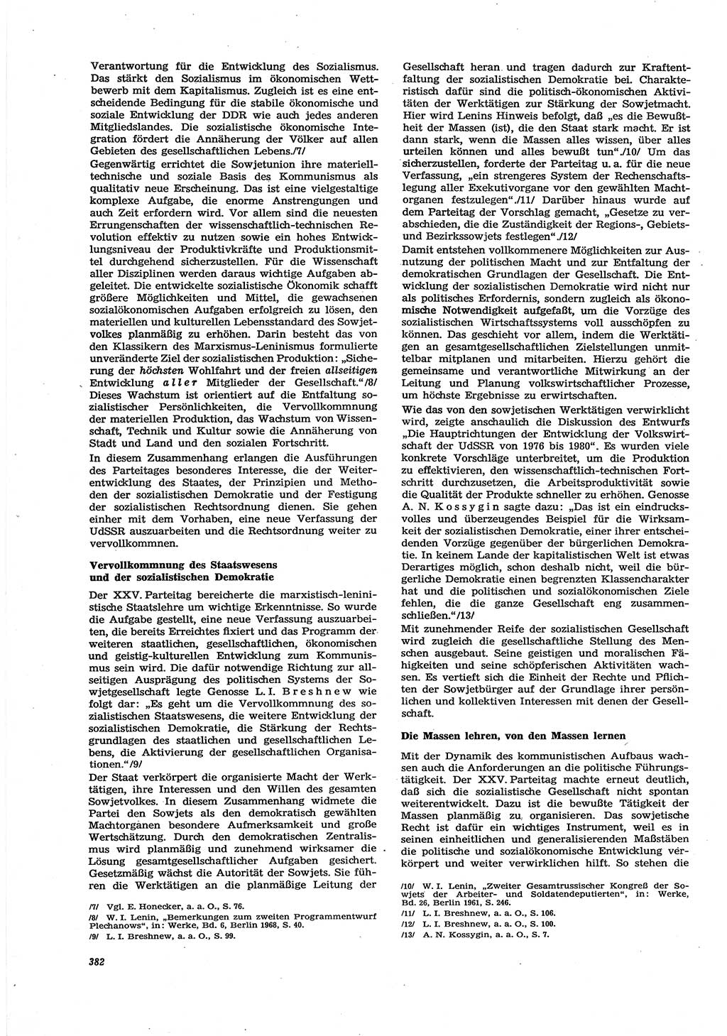 Neue Justiz (NJ), Zeitschrift für Recht und Rechtswissenschaft [Deutsche Demokratische Republik (DDR)], 30. Jahrgang 1976, Seite 382 (NJ DDR 1976, S. 382)