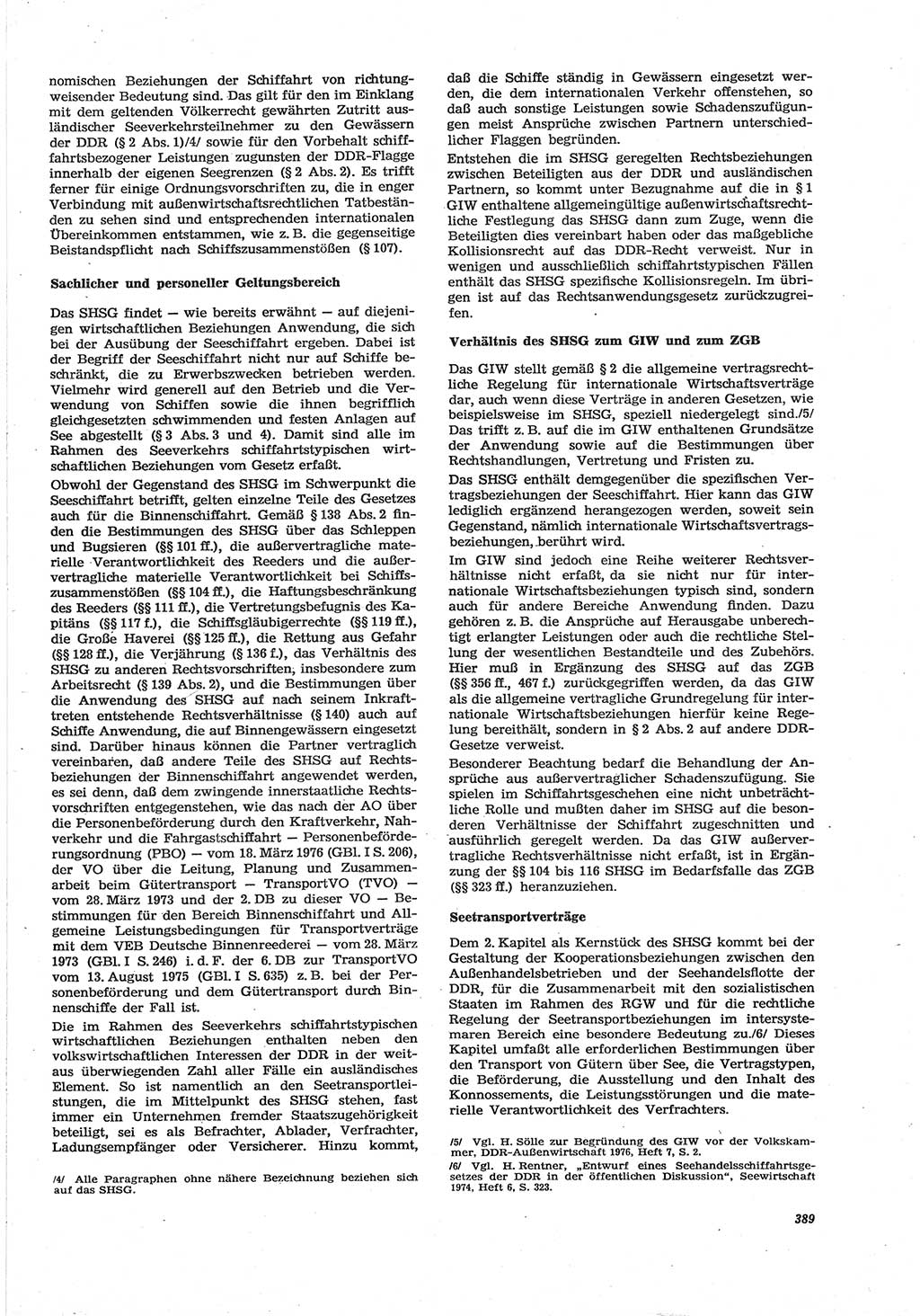 Neue Justiz (NJ), Zeitschrift für Recht und Rechtswissenschaft [Deutsche Demokratische Republik (DDR)], 30. Jahrgang 1976, Seite 389 (NJ DDR 1976, S. 389)