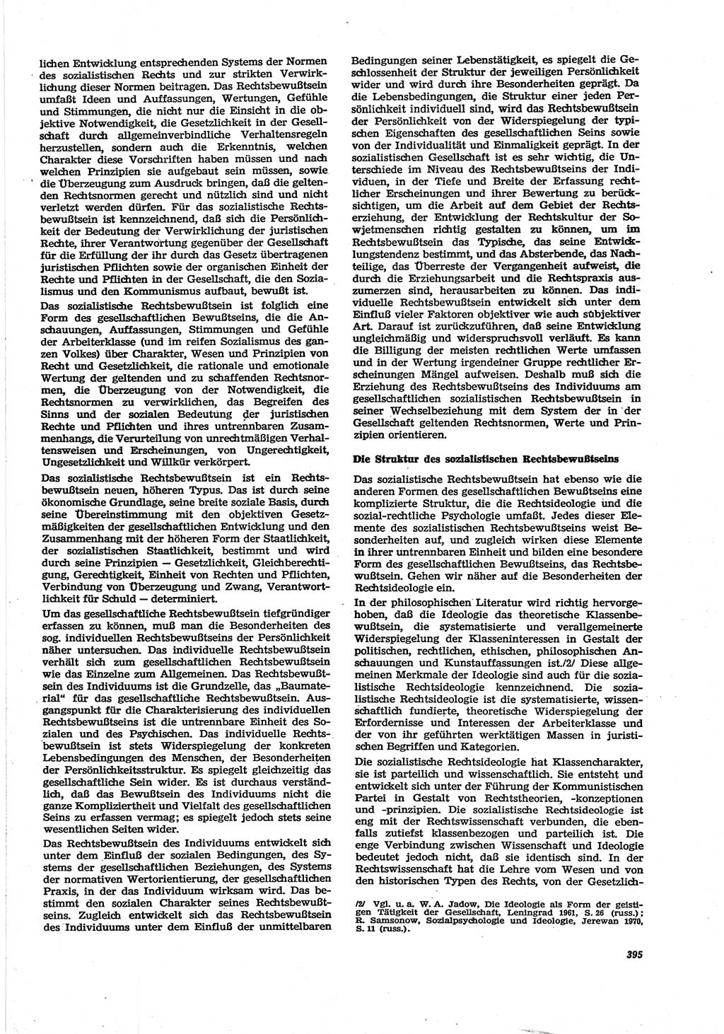 Neue Justiz (NJ), Zeitschrift für Recht und Rechtswissenschaft [Deutsche Demokratische Republik (DDR)], 30. Jahrgang 1976, Seite 395 (NJ DDR 1976, S. 395)