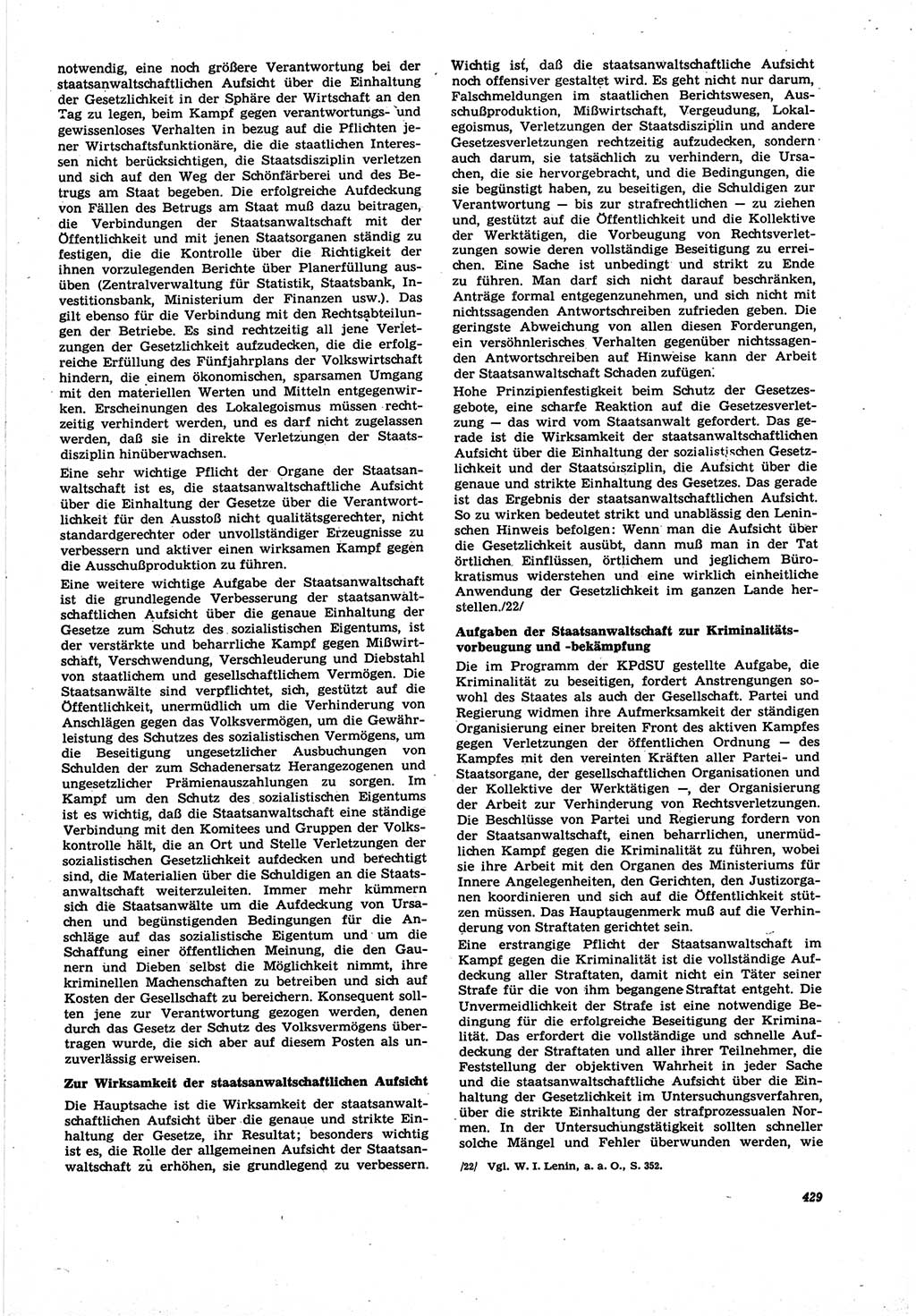 Neue Justiz (NJ), Zeitschrift für Recht und Rechtswissenschaft [Deutsche Demokratische Republik (DDR)], 30. Jahrgang 1976, Seite 429 (NJ DDR 1976, S. 429)