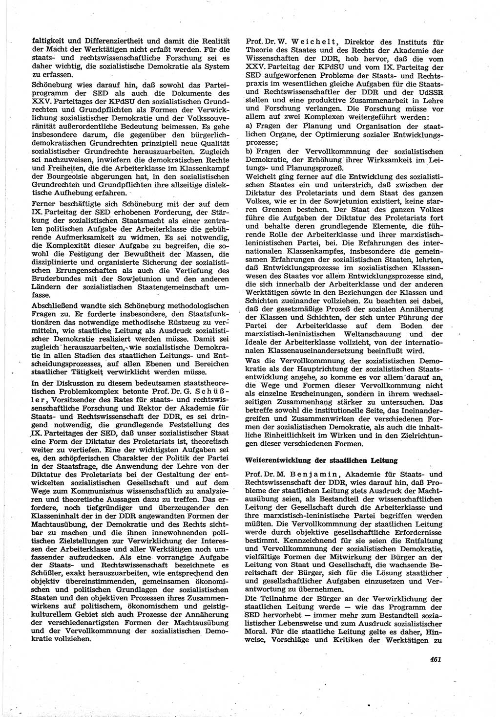 Neue Justiz (NJ), Zeitschrift für Recht und Rechtswissenschaft [Deutsche Demokratische Republik (DDR)], 30. Jahrgang 1976, Seite 461 (NJ DDR 1976, S. 461)