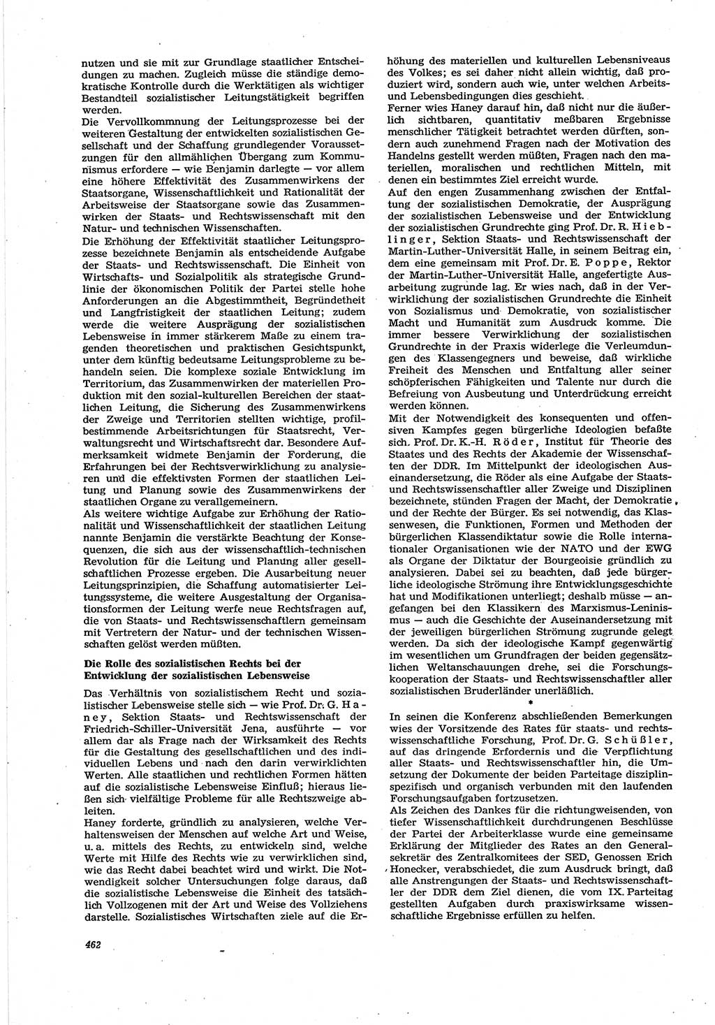 Neue Justiz (NJ), Zeitschrift für Recht und Rechtswissenschaft [Deutsche Demokratische Republik (DDR)], 30. Jahrgang 1976, Seite 462 (NJ DDR 1976, S. 462)