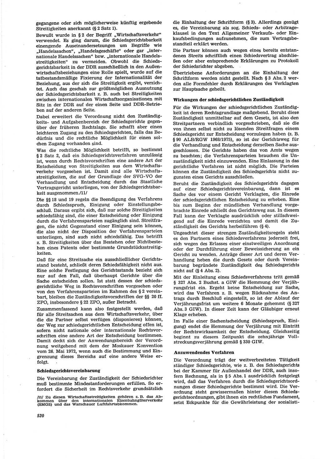 Neue Justiz (NJ), Zeitschrift für Recht und Rechtswissenschaft [Deutsche Demokratische Republik (DDR)], 30. Jahrgang 1976, Seite 520 (NJ DDR 1976, S. 520)