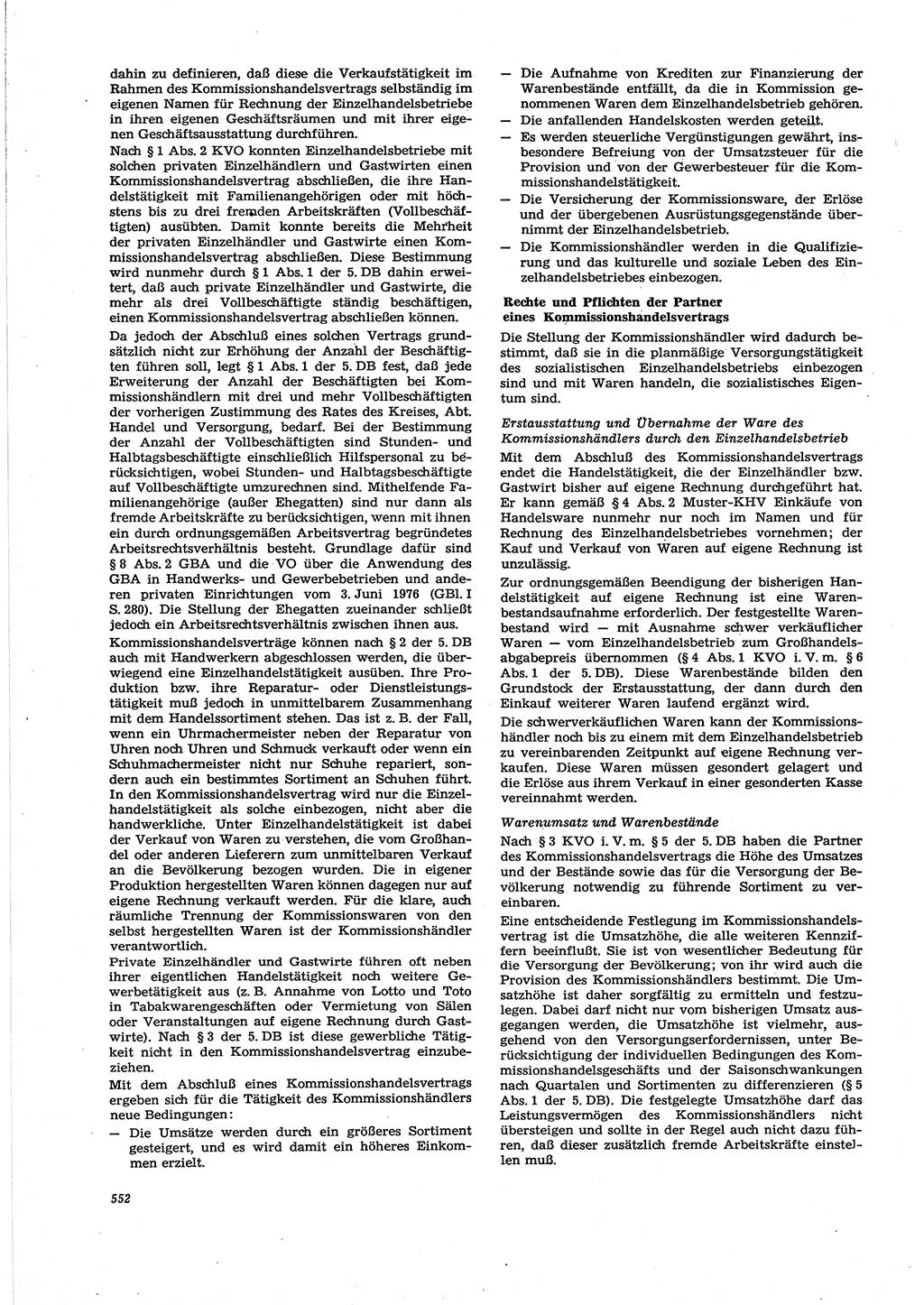 Neue Justiz (NJ), Zeitschrift für Recht und Rechtswissenschaft [Deutsche Demokratische Republik (DDR)], 30. Jahrgang 1976, Seite 552 (NJ DDR 1976, S. 552)