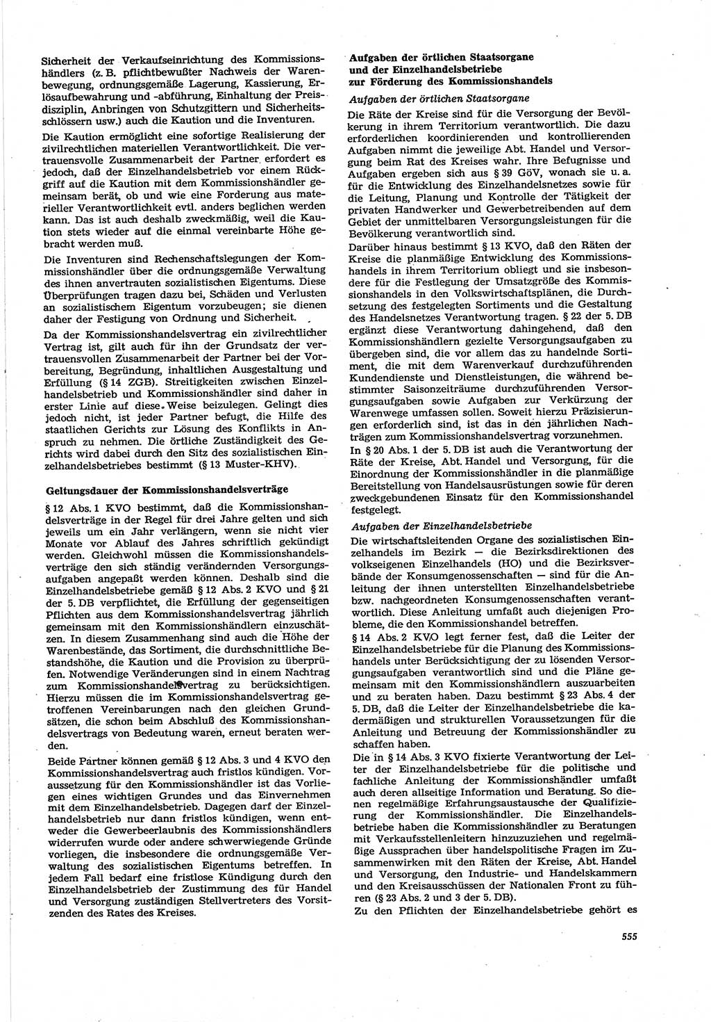 Neue Justiz (NJ), Zeitschrift für Recht und Rechtswissenschaft [Deutsche Demokratische Republik (DDR)], 30. Jahrgang 1976, Seite 555 (NJ DDR 1976, S. 555)