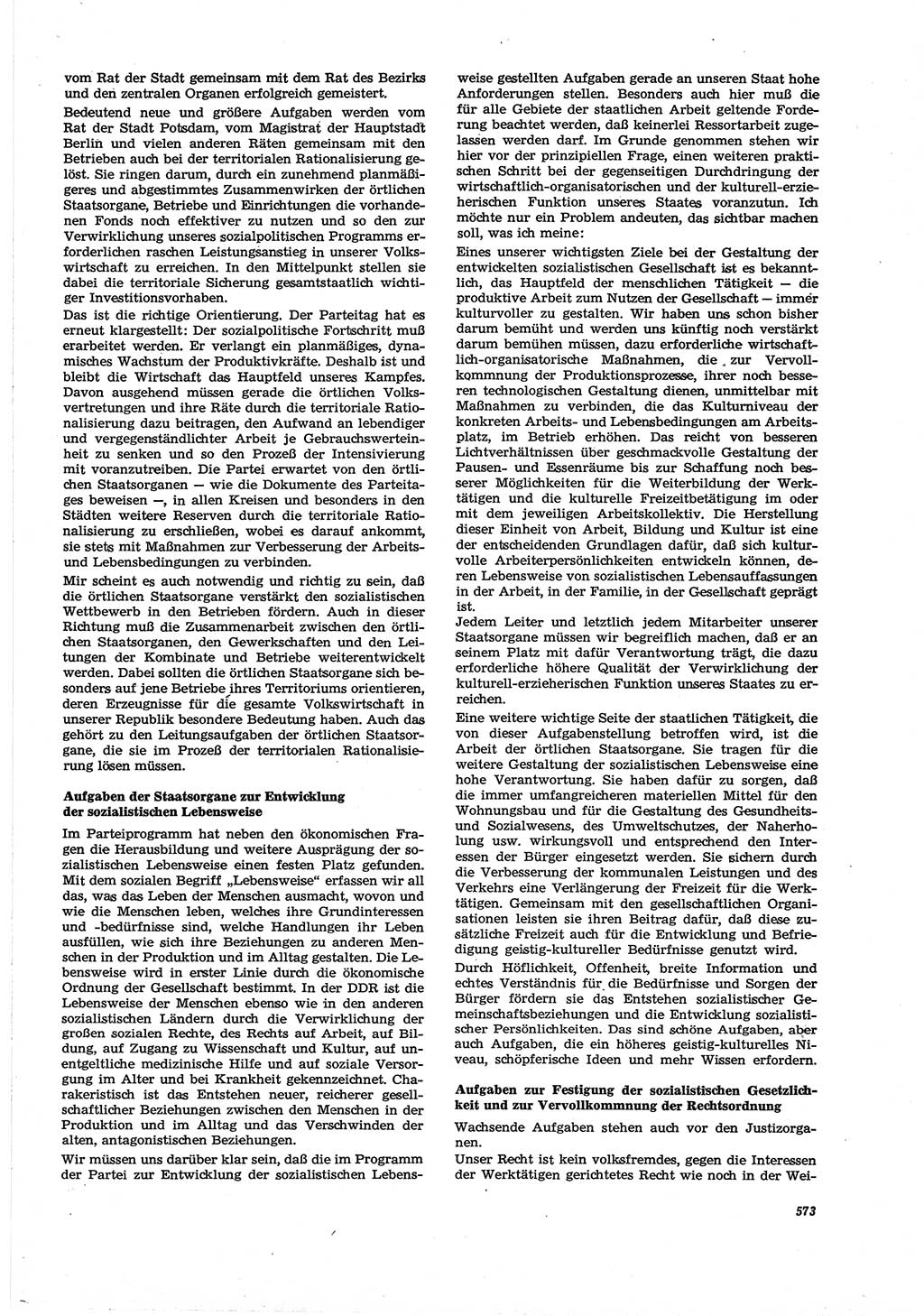 Neue Justiz (NJ), Zeitschrift für Recht und Rechtswissenschaft [Deutsche Demokratische Republik (DDR)], 30. Jahrgang 1976, Seite 573 (NJ DDR 1976, S. 573)