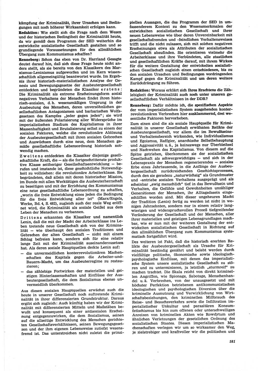 Neue Justiz (NJ), Zeitschrift für Recht und Rechtswissenschaft [Deutsche Demokratische Republik (DDR)], 30. Jahrgang 1976, Seite 581 (NJ DDR 1976, S. 581)