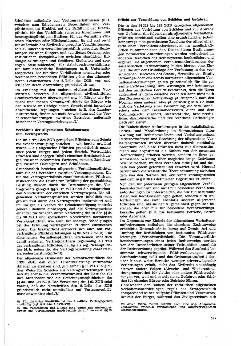 Neue Justiz (NJ), Zeitschrift für Recht und Rechtswissenschaft [Deutsche Demokratische Republik (DDR)], 30. Jahrgang 1976, Seite 585 (NJ DDR 1976, S. 585)