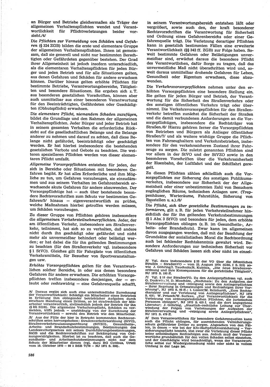Neue Justiz (NJ), Zeitschrift für Recht und Rechtswissenschaft [Deutsche Demokratische Republik (DDR)], 30. Jahrgang 1976, Seite 586 (NJ DDR 1976, S. 586)