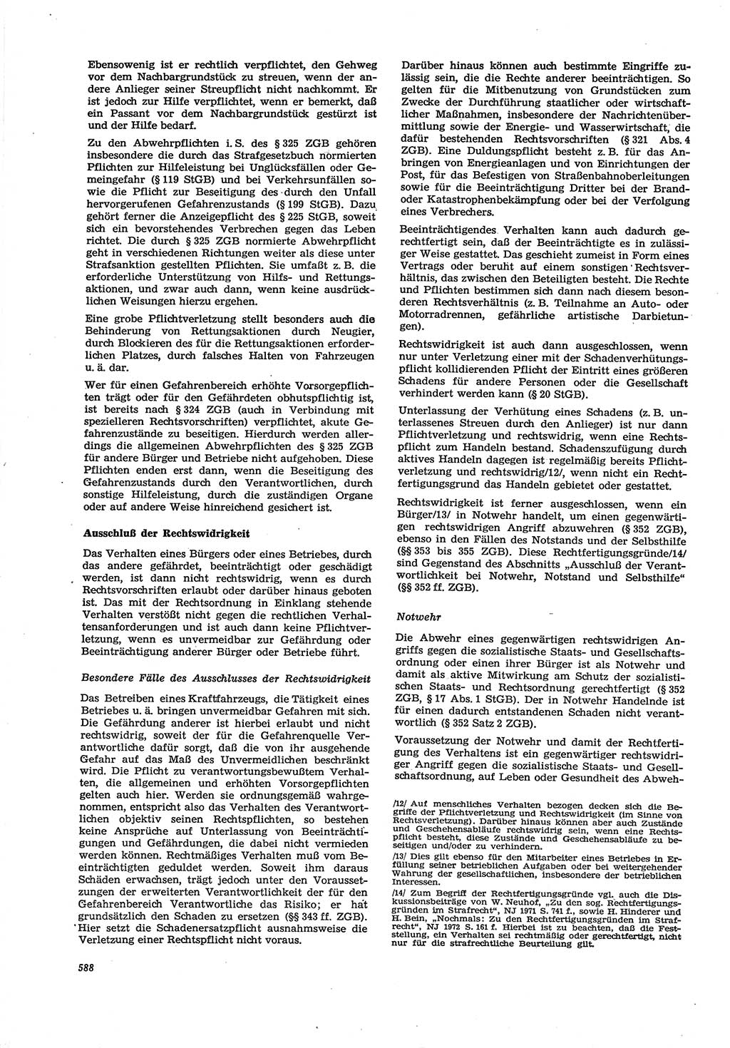 Neue Justiz (NJ), Zeitschrift für Recht und Rechtswissenschaft [Deutsche Demokratische Republik (DDR)], 30. Jahrgang 1976, Seite 588 (NJ DDR 1976, S. 588)