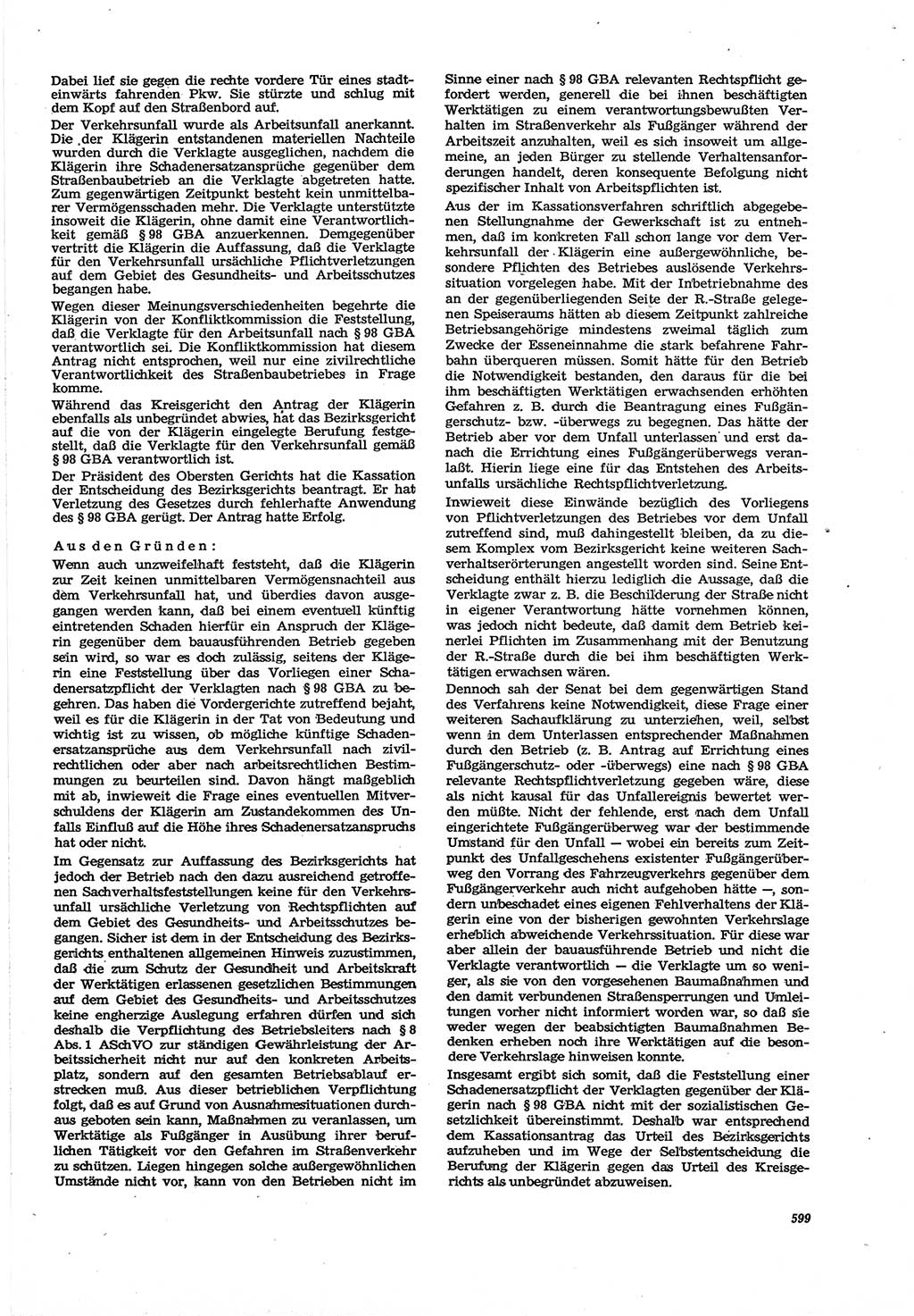 Neue Justiz (NJ), Zeitschrift für Recht und Rechtswissenschaft [Deutsche Demokratische Republik (DDR)], 30. Jahrgang 1976, Seite 599 (NJ DDR 1976, S. 599)