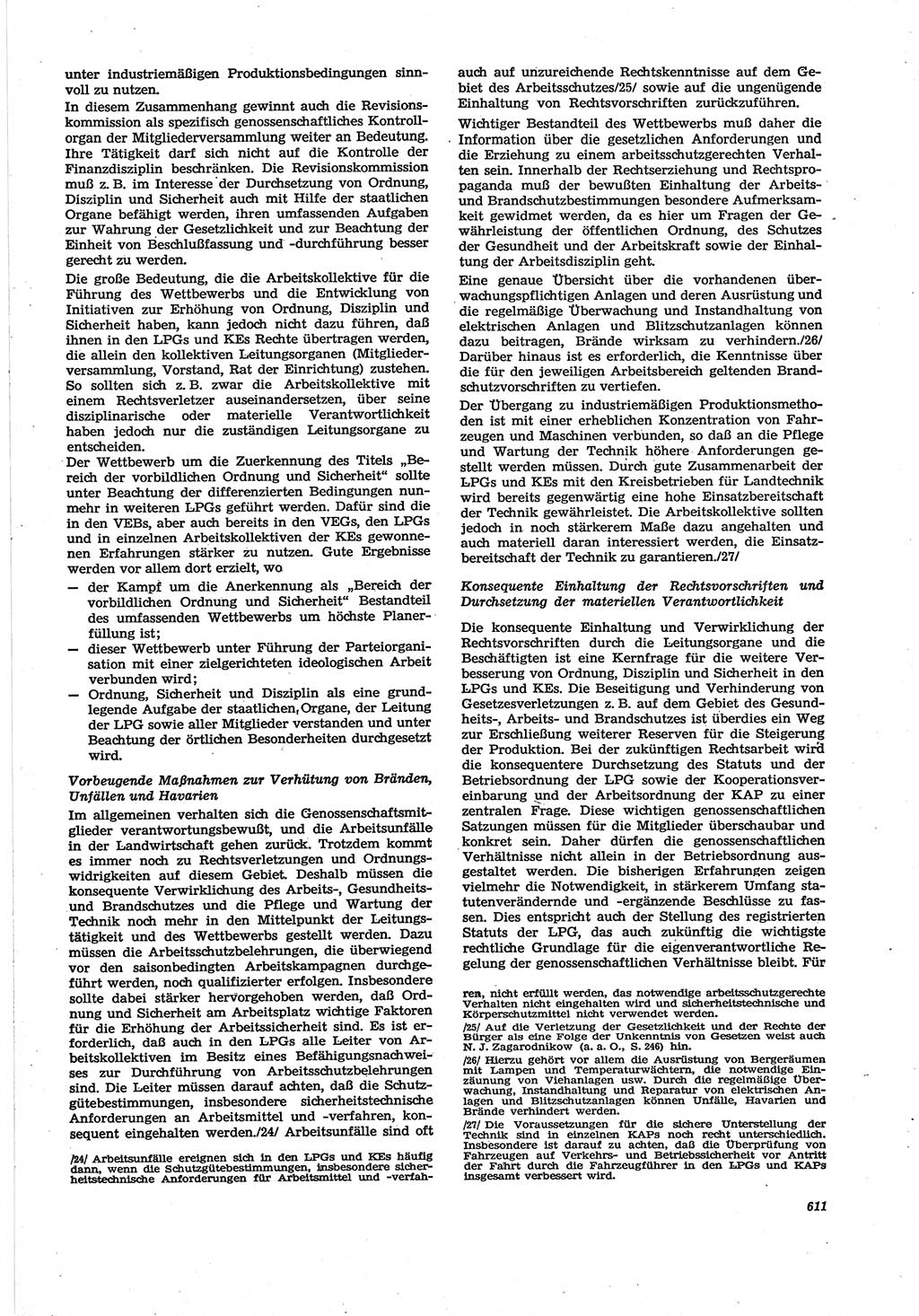 Neue Justiz (NJ), Zeitschrift für Recht und Rechtswissenschaft [Deutsche Demokratische Republik (DDR)], 30. Jahrgang 1976, Seite 611 (NJ DDR 1976, S. 611)