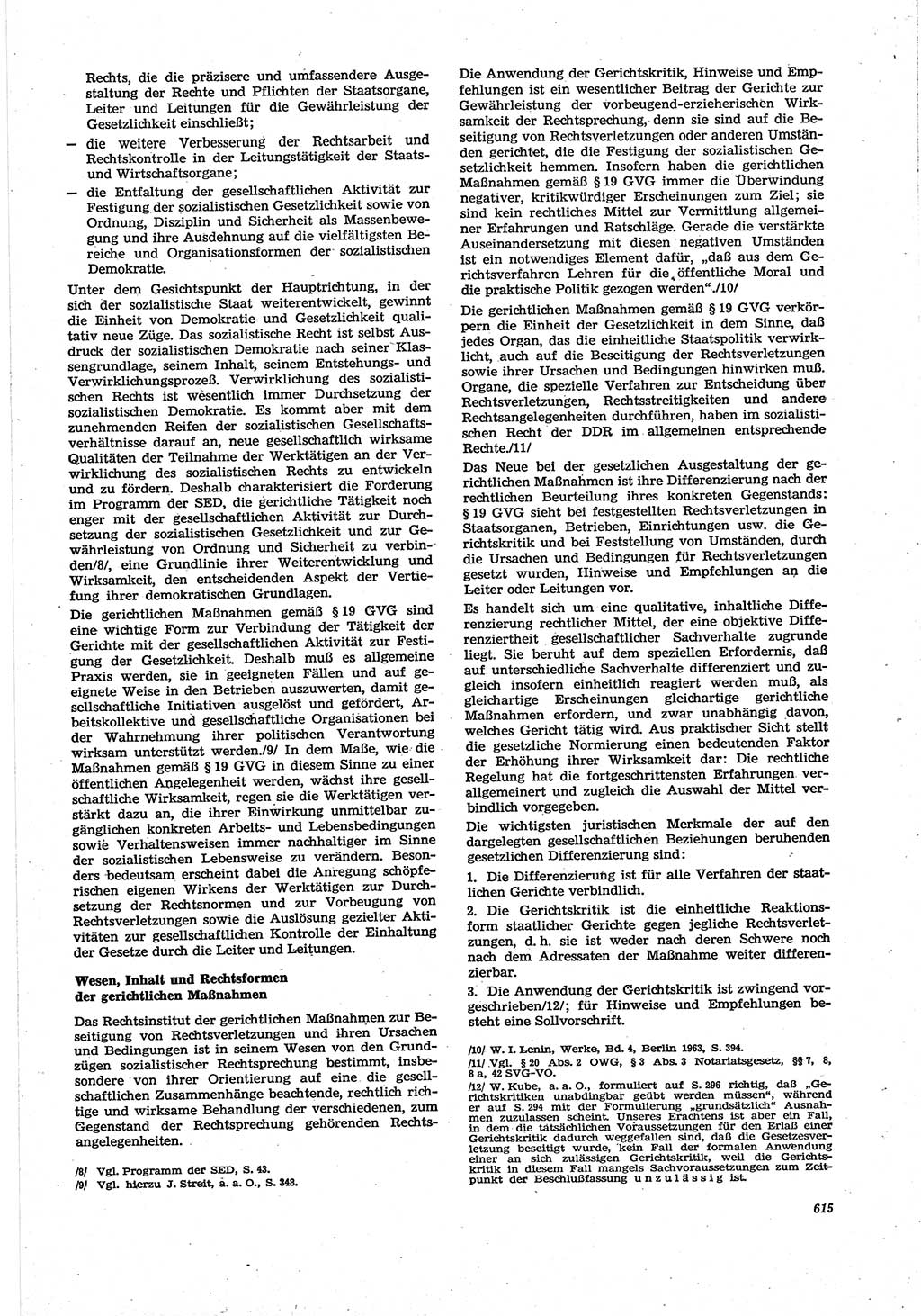 Neue Justiz (NJ), Zeitschrift für Recht und Rechtswissenschaft [Deutsche Demokratische Republik (DDR)], 30. Jahrgang 1976, Seite 615 (NJ DDR 1976, S. 615)