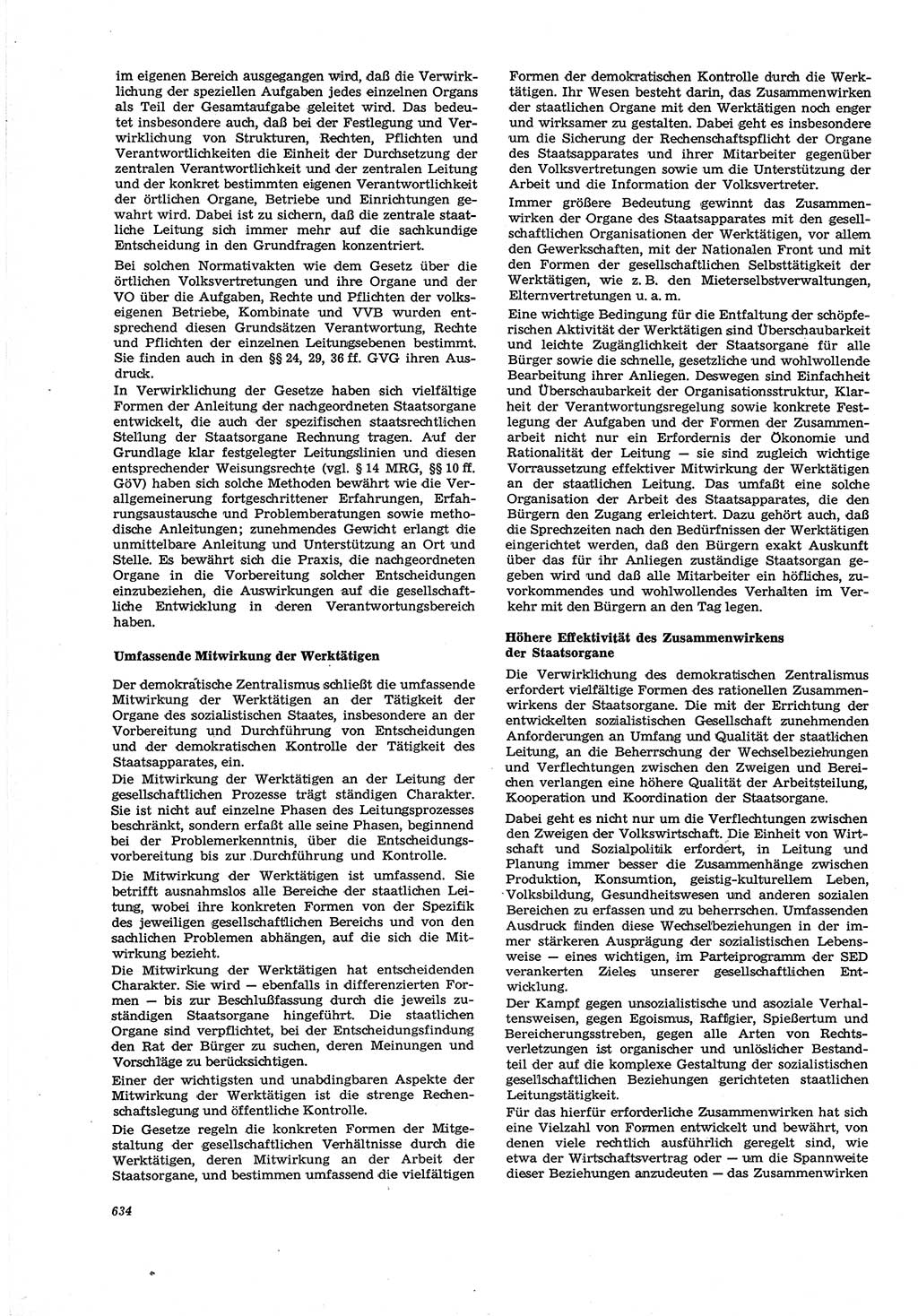 Neue Justiz (NJ), Zeitschrift für Recht und Rechtswissenschaft [Deutsche Demokratische Republik (DDR)], 30. Jahrgang 1976, Seite 634 (NJ DDR 1976, S. 634)