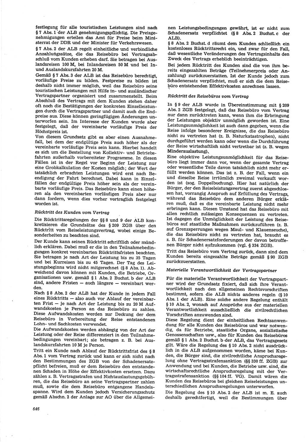 Neue Justiz (NJ), Zeitschrift für Recht und Rechtswissenschaft [Deutsche Demokratische Republik (DDR)], 30. Jahrgang 1976, Seite 646 (NJ DDR 1976, S. 646)