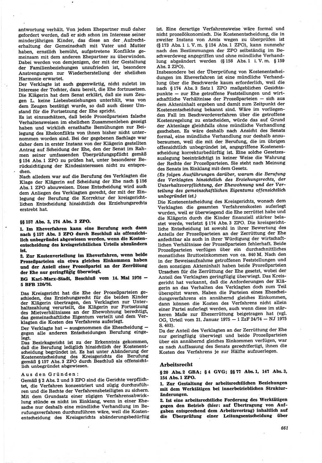 Neue Justiz (NJ), Zeitschrift für Recht und Rechtswissenschaft [Deutsche Demokratische Republik (DDR)], 30. Jahrgang 1976, Seite 661 (NJ DDR 1976, S. 661)