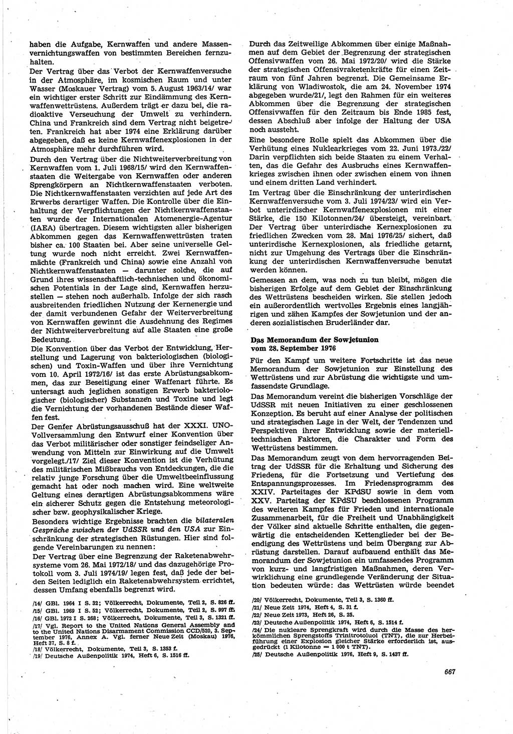 Neue Justiz (NJ), Zeitschrift für Recht und Rechtswissenschaft [Deutsche Demokratische Republik (DDR)], 30. Jahrgang 1976, Seite 667 (NJ DDR 1976, S. 667)