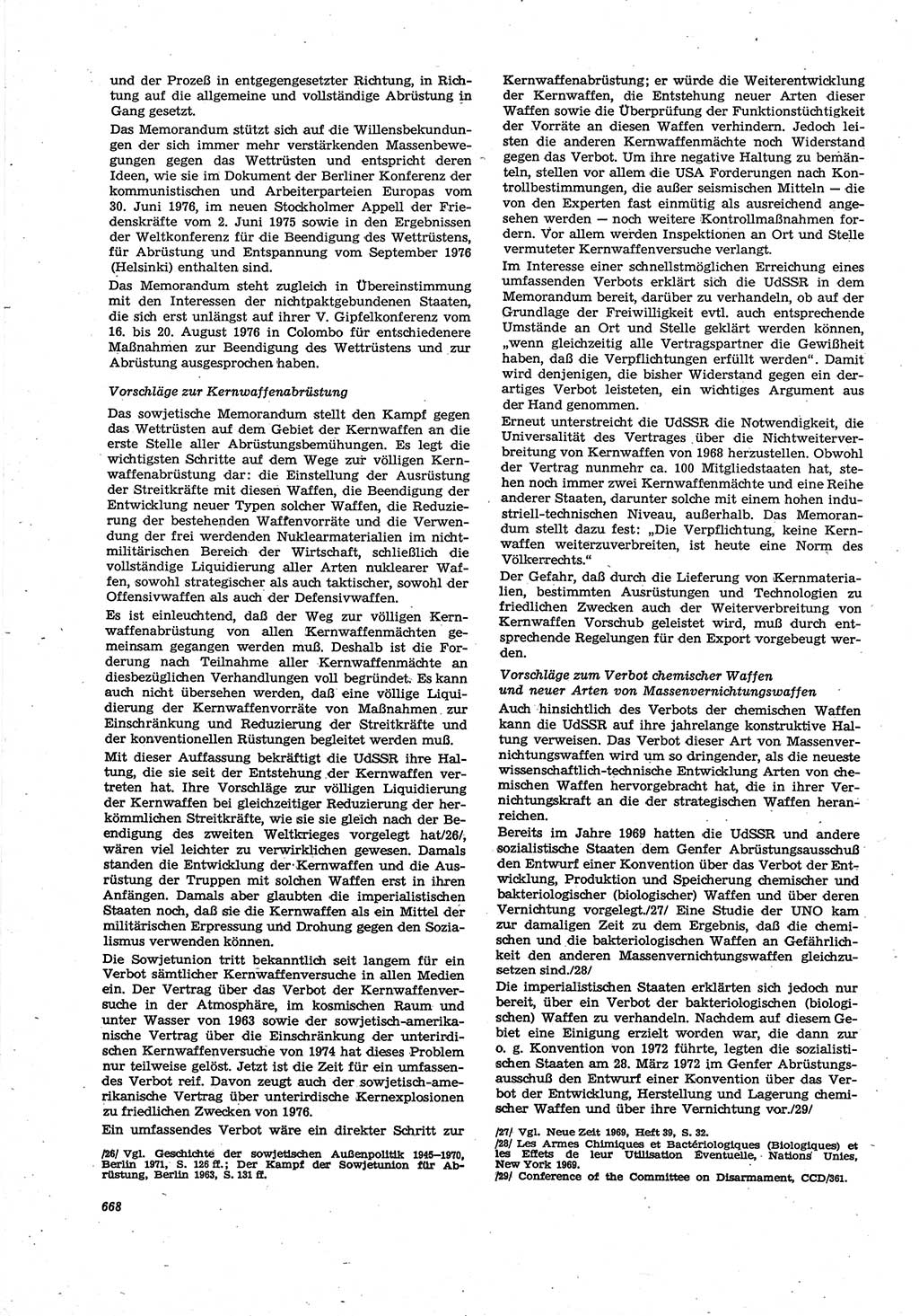 Neue Justiz (NJ), Zeitschrift für Recht und Rechtswissenschaft [Deutsche Demokratische Republik (DDR)], 30. Jahrgang 1976, Seite 668 (NJ DDR 1976, S. 668)