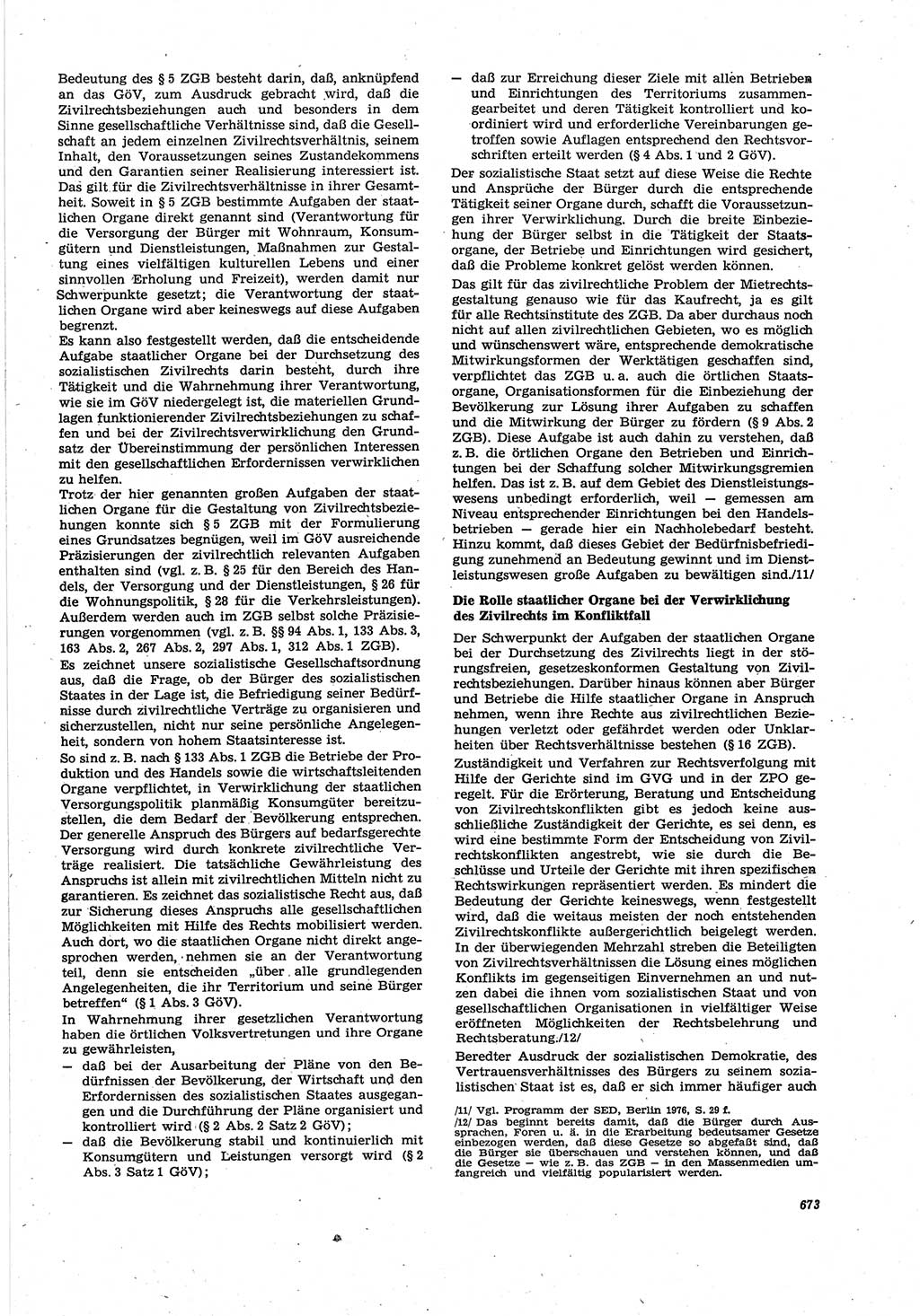 Neue Justiz (NJ), Zeitschrift für Recht und Rechtswissenschaft [Deutsche Demokratische Republik (DDR)], 30. Jahrgang 1976, Seite 673 (NJ DDR 1976, S. 673)