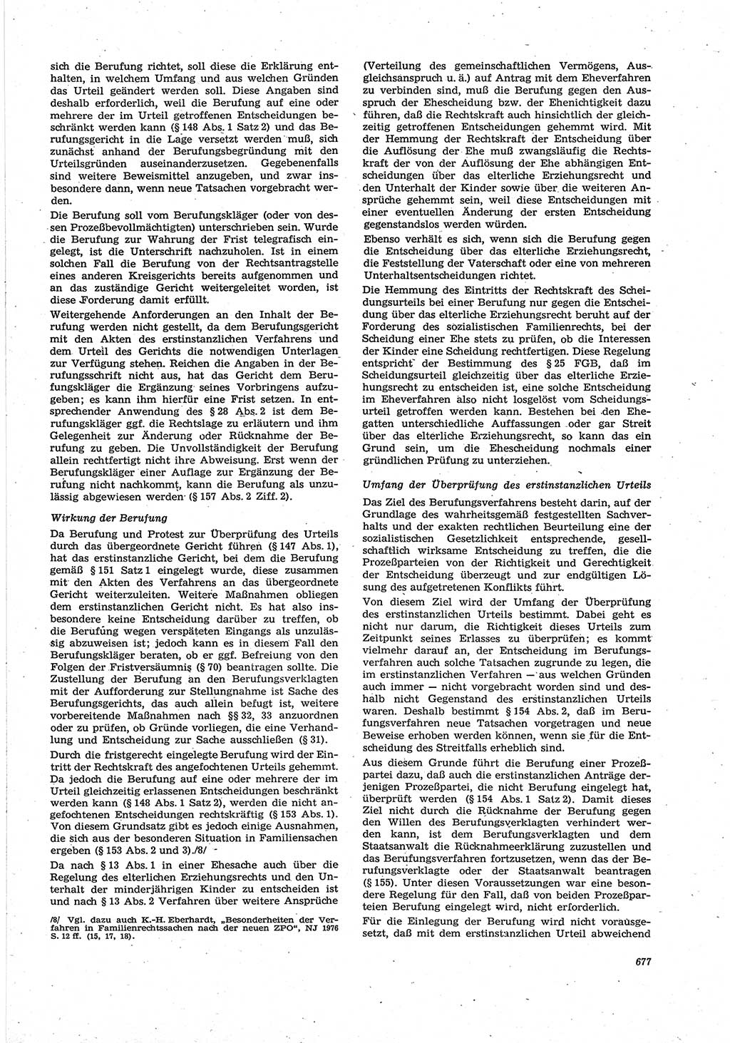 Neue Justiz (NJ), Zeitschrift für Recht und Rechtswissenschaft [Deutsche Demokratische Republik (DDR)], 30. Jahrgang 1976, Seite 677 (NJ DDR 1976, S. 677)
