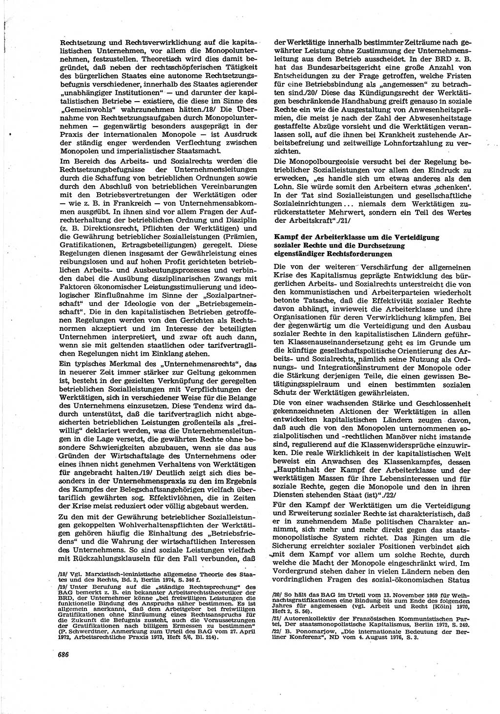 Neue Justiz (NJ), Zeitschrift für Recht und Rechtswissenschaft [Deutsche Demokratische Republik (DDR)], 30. Jahrgang 1976, Seite 686 (NJ DDR 1976, S. 686)