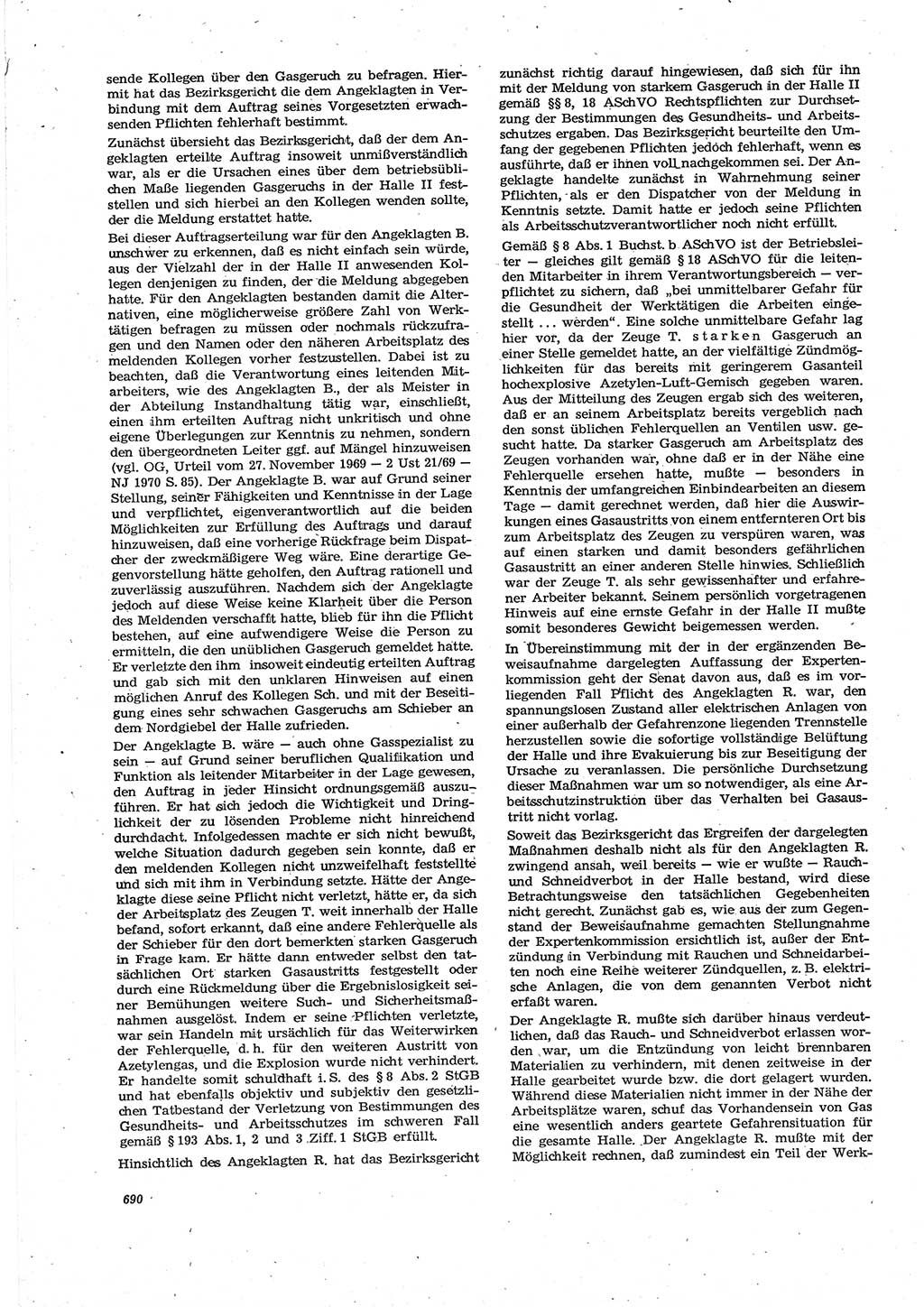 Neue Justiz (NJ), Zeitschrift für Recht und Rechtswissenschaft [Deutsche Demokratische Republik (DDR)], 30. Jahrgang 1976, Seite 690 (NJ DDR 1976, S. 690)