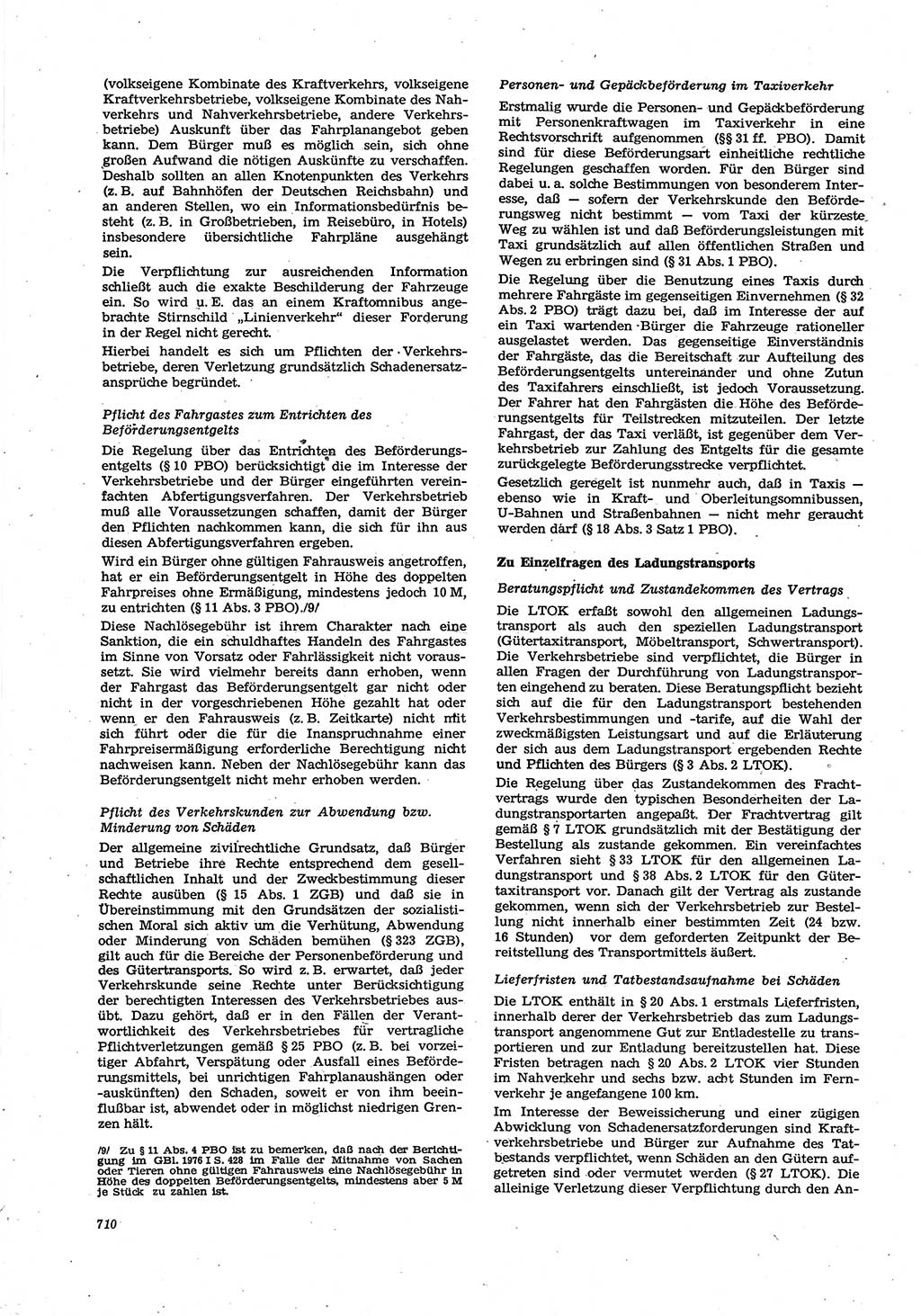 Neue Justiz (NJ), Zeitschrift für Recht und Rechtswissenschaft [Deutsche Demokratische Republik (DDR)], 30. Jahrgang 1976, Seite 710 (NJ DDR 1976, S. 710)