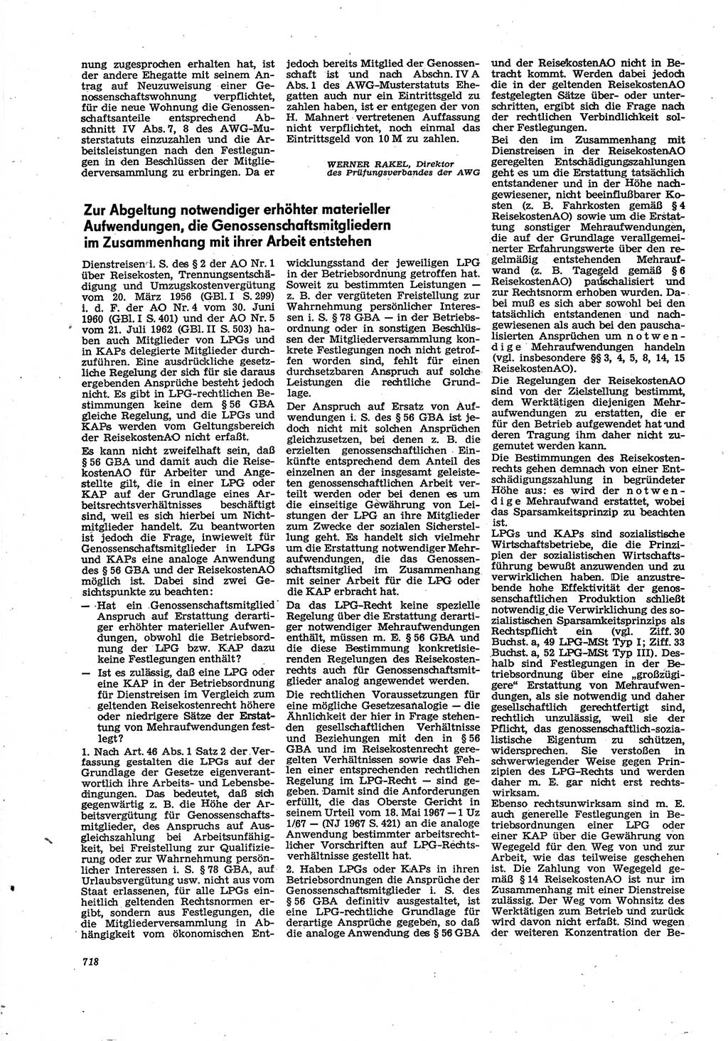 Neue Justiz (NJ), Zeitschrift für Recht und Rechtswissenschaft [Deutsche Demokratische Republik (DDR)], 30. Jahrgang 1976, Seite 718 (NJ DDR 1976, S. 718)