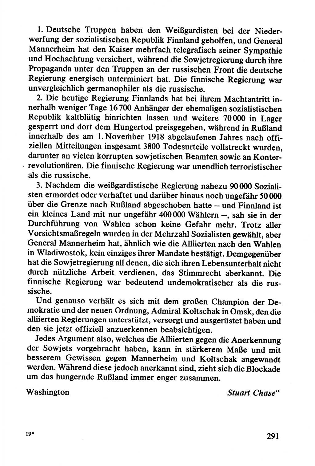 Lenin und die Gesamtrussische Tscheka, Dokumentensammlung, Ministerium für Staatssicherheit (MfS) [Deutsche Demokratische Republik (DDR)], Juristische Hochschule (JHS) Potsdam 1977, Seite 291 (Tscheka Dok. MfS DDR 1977, S. 291)