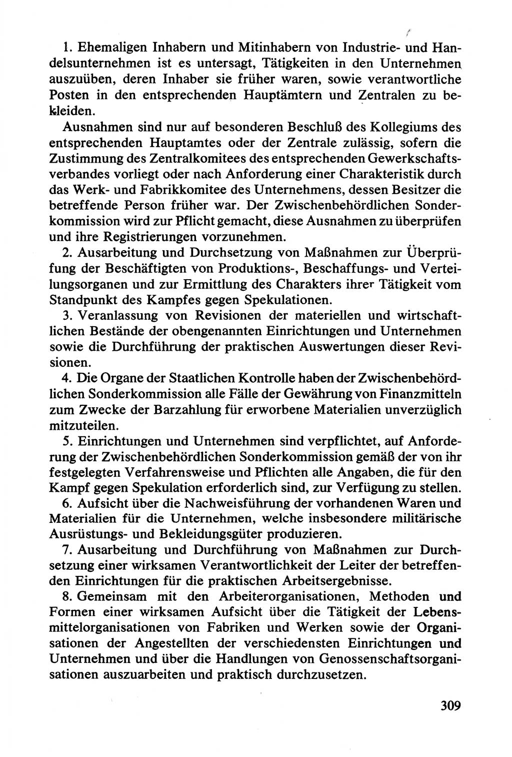 Lenin und die Gesamtrussische Tscheka, Dokumentensammlung, Ministerium für Staatssicherheit (MfS) [Deutsche Demokratische Republik (DDR)], Juristische Hochschule (JHS) Potsdam 1977, Seite 309 (Tscheka Dok. MfS DDR 1977, S. 309)