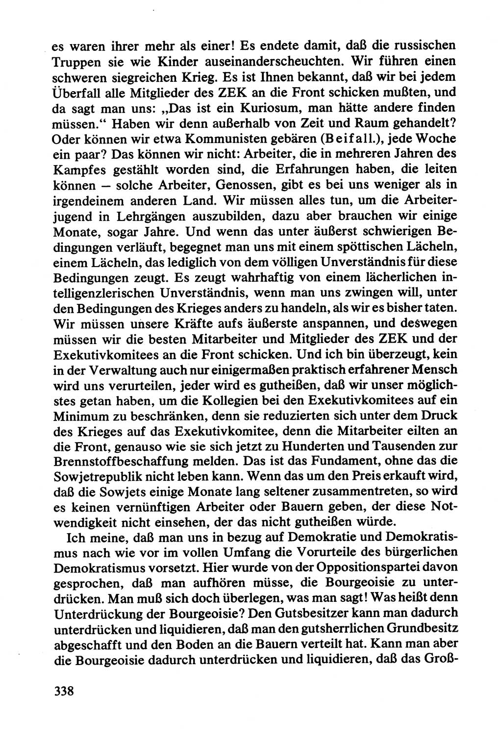 Lenin und die Gesamtrussische Tscheka, Dokumentensammlung, Ministerium für Staatssicherheit (MfS) [Deutsche Demokratische Republik (DDR)], Juristische Hochschule (JHS) Potsdam 1977, Seite 338 (Tscheka Dok. MfS DDR 1977, S. 338)