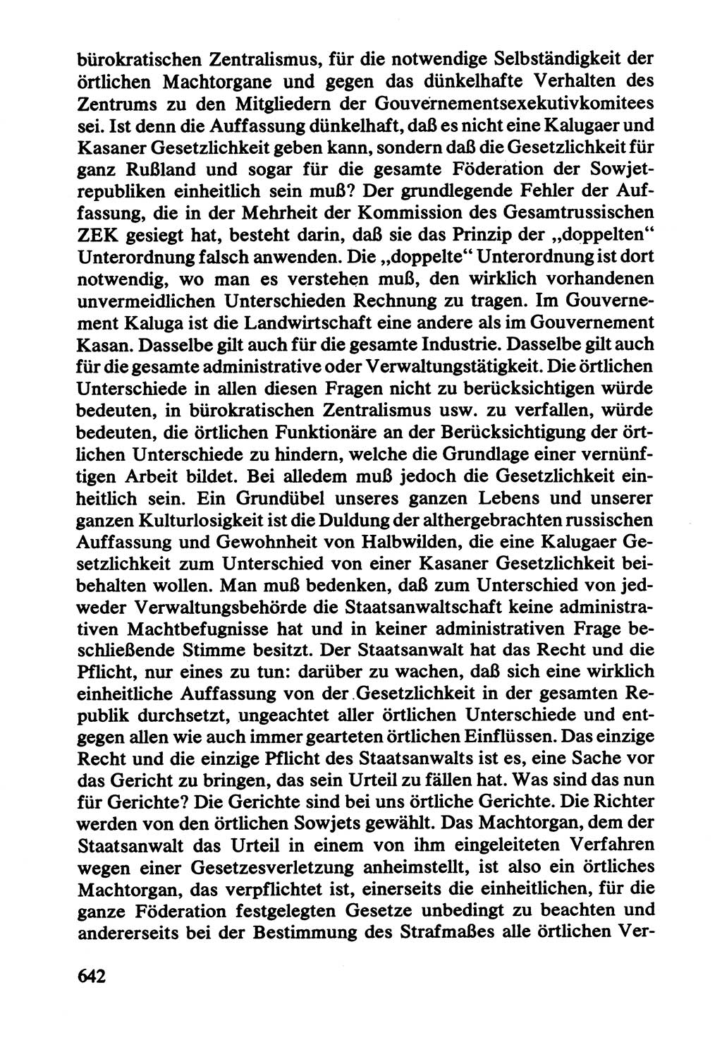 Lenin und die Gesamtrussische Tscheka, Dokumentensammlung, Ministerium für Staatssicherheit (MfS) [Deutsche Demokratische Republik (DDR)], Juristische Hochschule (JHS) Potsdam 1977, Seite 642 (Tscheka Dok. MfS DDR 1977, S. 642)