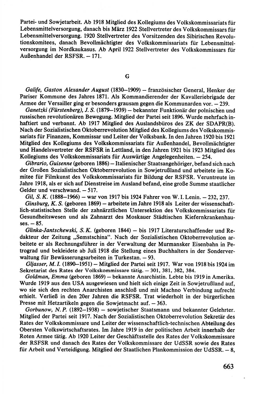 Lenin und die Gesamtrussische Tscheka, Dokumentensammlung, Ministerium für Staatssicherheit (MfS) [Deutsche Demokratische Republik (DDR)], Juristische Hochschule (JHS) Potsdam 1977, Seite 663 (Tscheka Dok. MfS DDR 1977, S. 663)