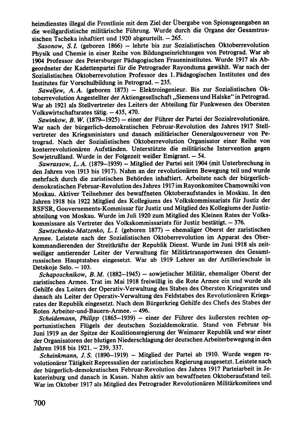 Lenin und die Gesamtrussische Tscheka, Dokumentensammlung, Ministerium für Staatssicherheit (MfS) [Deutsche Demokratische Republik (DDR)], Juristische Hochschule (JHS) Potsdam 1977, Seite 700 (Tscheka Dok. MfS DDR 1977, S. 700)
