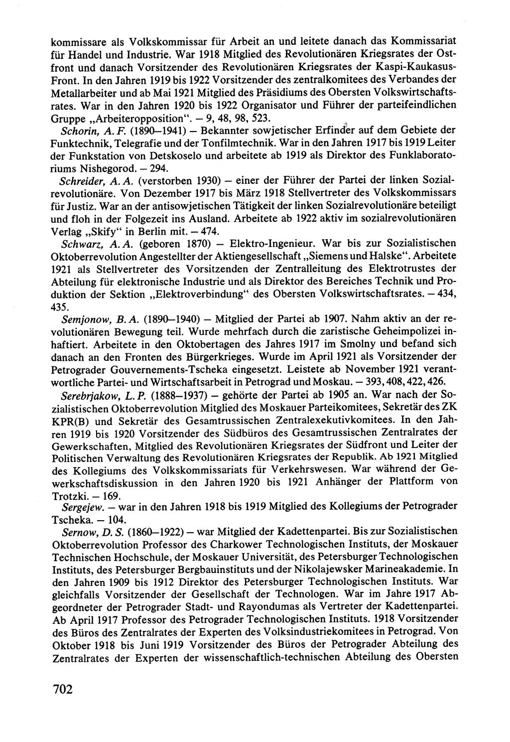 Lenin und die Gesamtrussische Tscheka, Dokumentensammlung, Ministerium für Staatssicherheit (MfS) [Deutsche Demokratische Republik (DDR)], Juristische Hochschule (JHS) Potsdam 1977, Seite 702 (Tscheka Dok. MfS DDR 1977, S. 702)