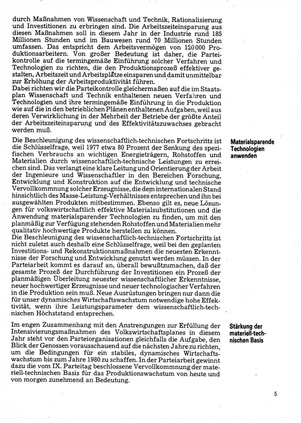 Neuer Weg (NW), Organ des Zentralkomitees (ZK) der SED (Sozialistische Einheitspartei Deutschlands) für Fragen des Parteilebens, 32. Jahrgang [Deutsche Demokratische Republik (DDR)] 1977, Seite 5 (NW ZK SED DDR 1977, S. 5)