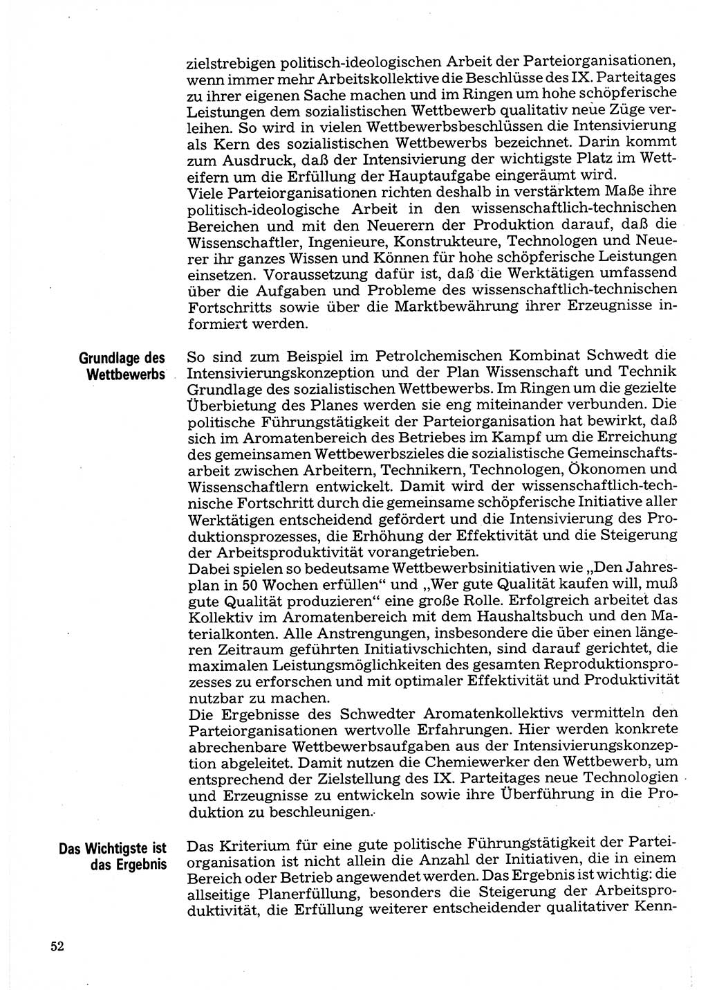 Neuer Weg (NW), Organ des Zentralkomitees (ZK) der SED (Sozialistische Einheitspartei Deutschlands) für Fragen des Parteilebens, 32. Jahrgang [Deutsche Demokratische Republik (DDR)] 1977, Seite 52 (NW ZK SED DDR 1977, S. 52)