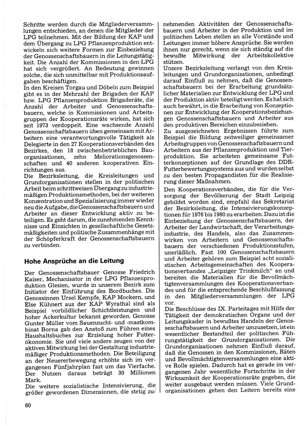 Neuer Weg (NW), Organ des Zentralkomitees (ZK) der SED (Sozialistische Einheitspartei Deutschlands) für Fragen des Parteilebens, 32. Jahrgang [Deutsche Demokratische Republik (DDR)] 1977, Seite 60 (NW ZK SED DDR 1977, S. 60)
