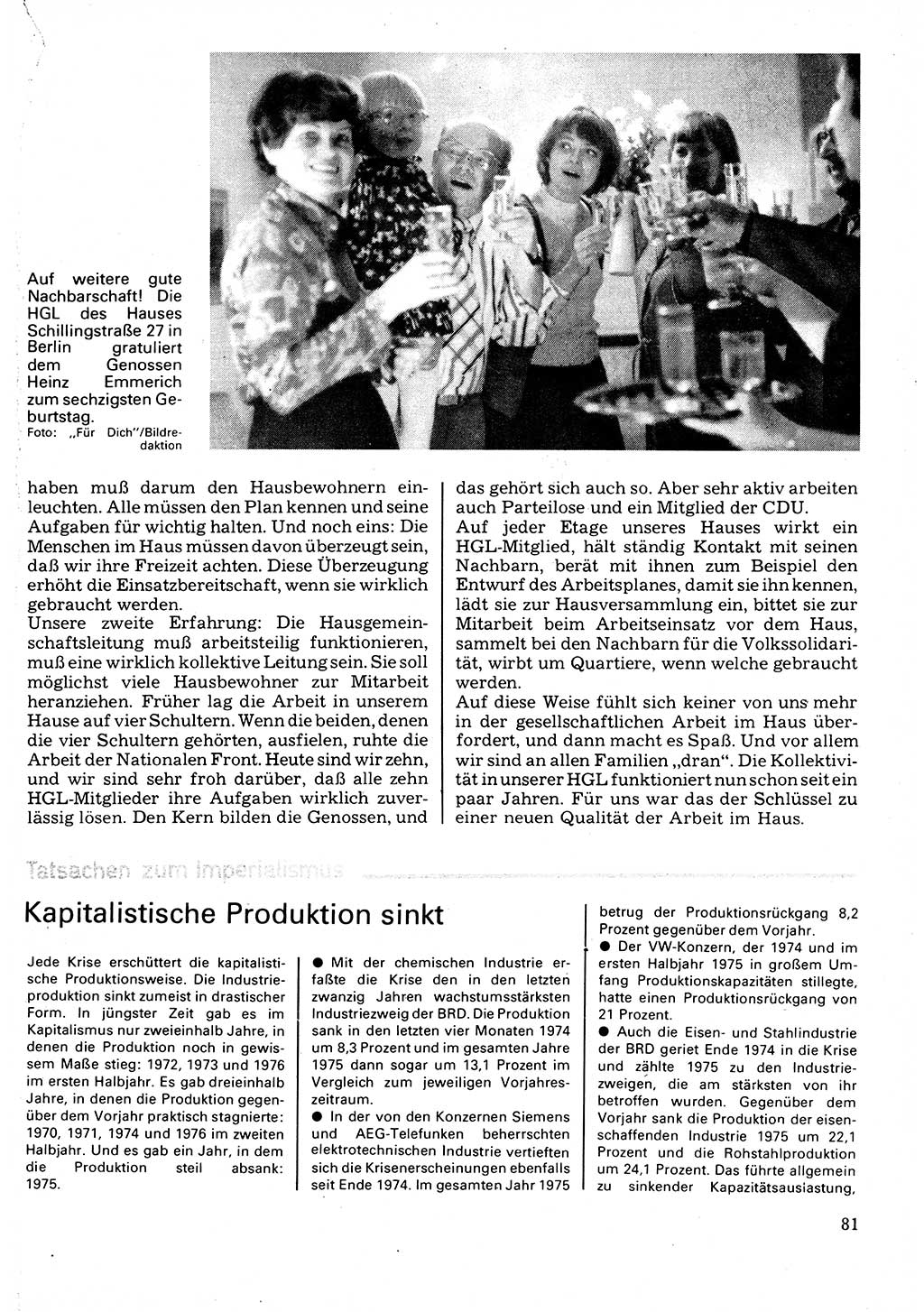 Neuer Weg (NW), Organ des Zentralkomitees (ZK) der SED (Sozialistische Einheitspartei Deutschlands) für Fragen des Parteilebens, 32. Jahrgang [Deutsche Demokratische Republik (DDR)] 1977, Seite 81 (NW ZK SED DDR 1977, S. 81)
