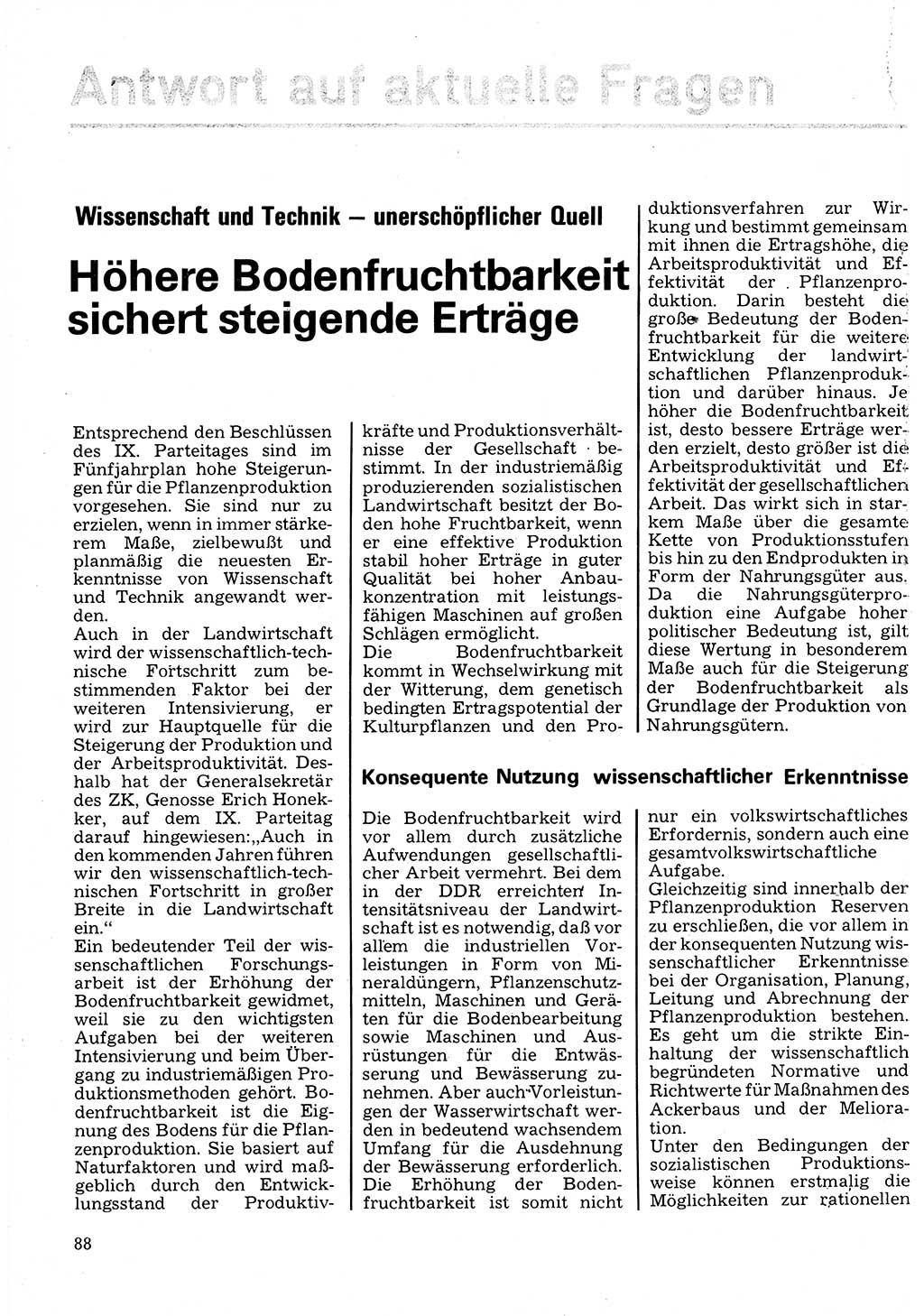 Neuer Weg (NW), Organ des Zentralkomitees (ZK) der SED (Sozialistische Einheitspartei Deutschlands) für Fragen des Parteilebens, 32. Jahrgang [Deutsche Demokratische Republik (DDR)] 1977, Seite 88 (NW ZK SED DDR 1977, S. 88)