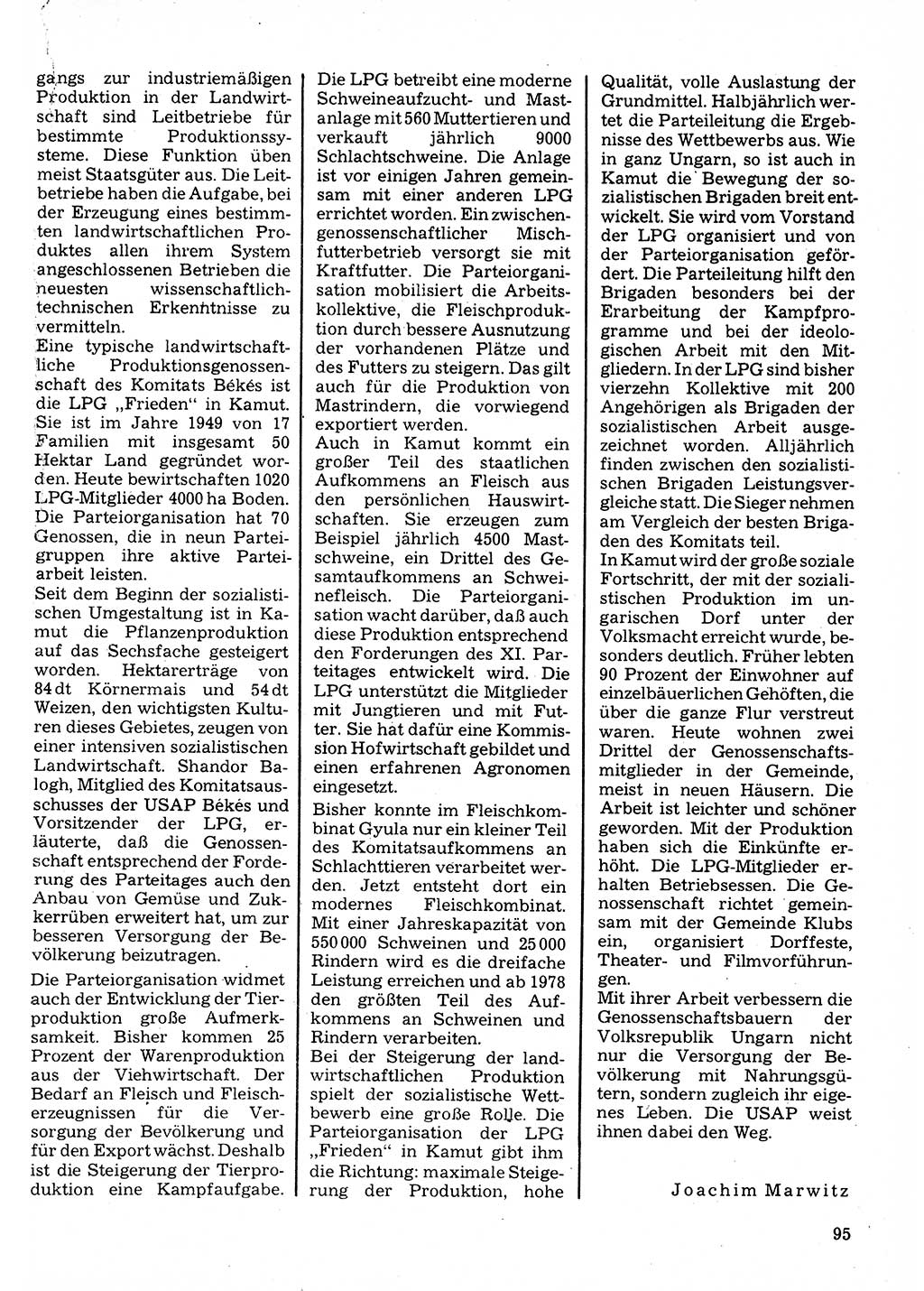 Neuer Weg (NW), Organ des Zentralkomitees (ZK) der SED (Sozialistische Einheitspartei Deutschlands) für Fragen des Parteilebens, 32. Jahrgang [Deutsche Demokratische Republik (DDR)] 1977, Seite 95 (NW ZK SED DDR 1977, S. 95)