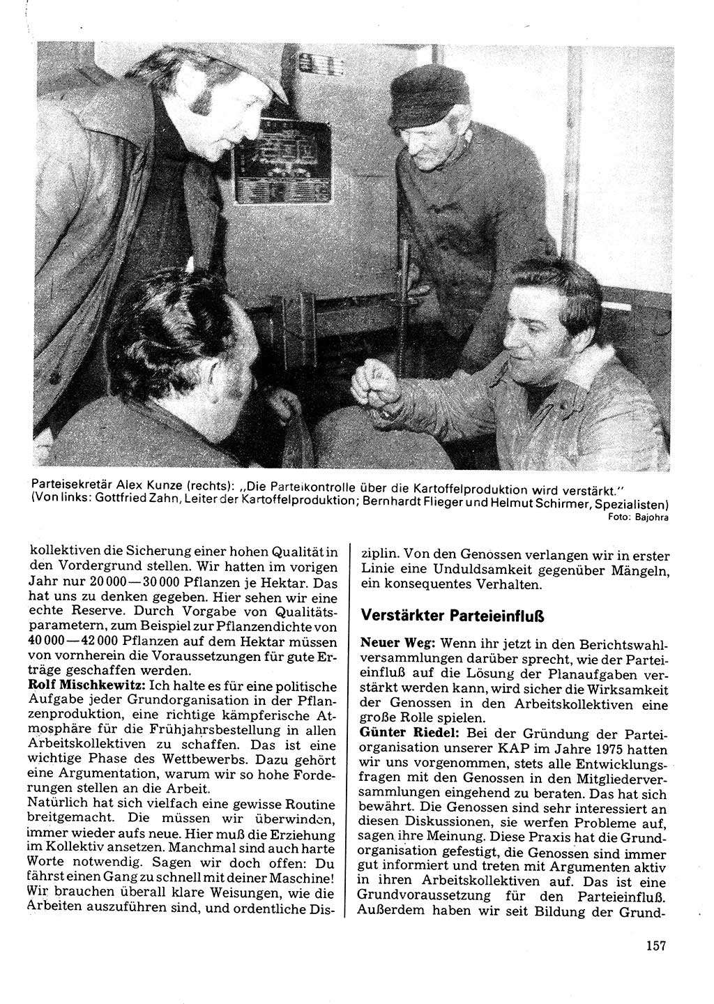 Neuer Weg (NW), Organ des Zentralkomitees (ZK) der SED (Sozialistische Einheitspartei Deutschlands) für Fragen des Parteilebens, 32. Jahrgang [Deutsche Demokratische Republik (DDR)] 1977, Seite 157 (NW ZK SED DDR 1977, S. 157)