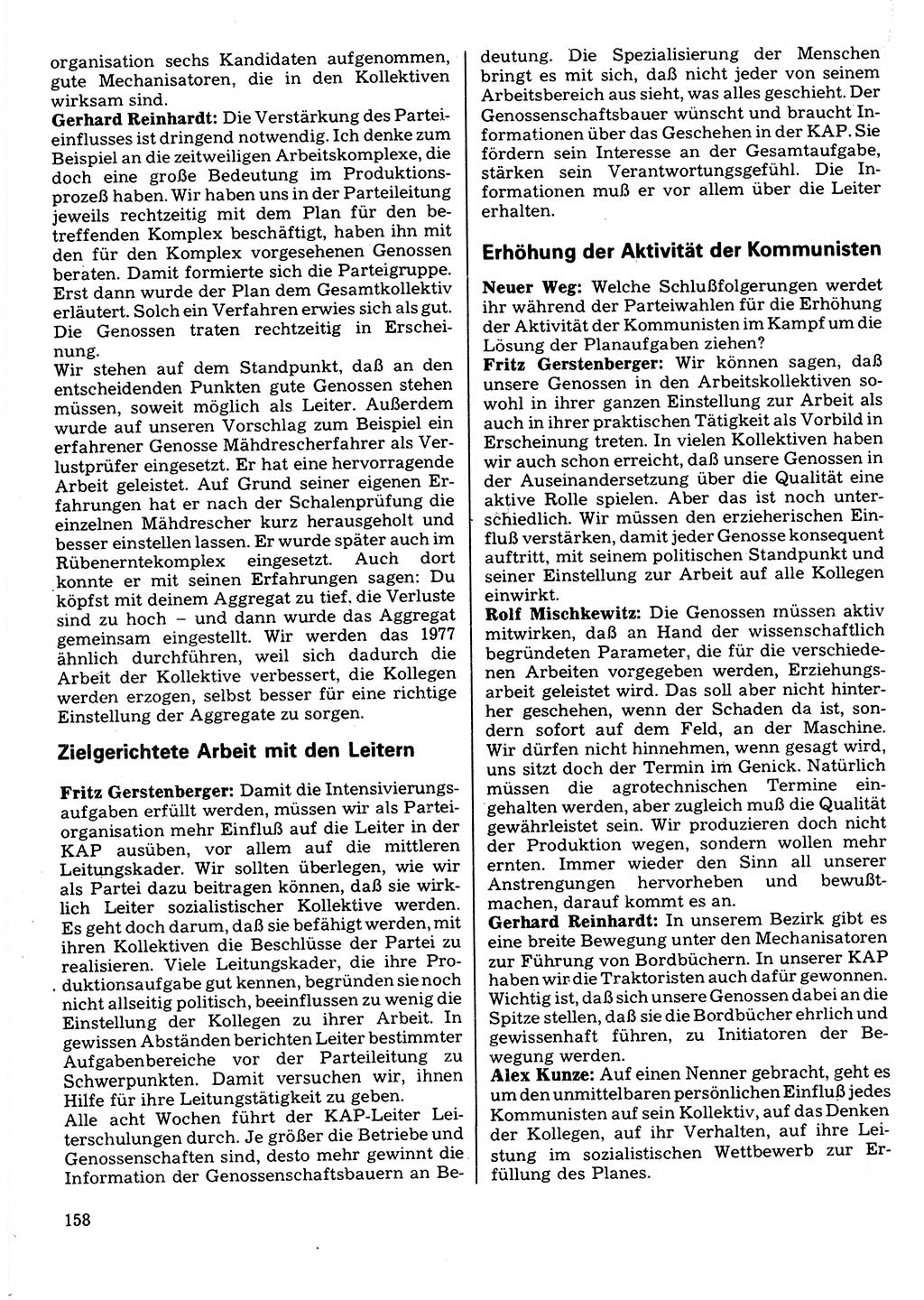 Neuer Weg (NW), Organ des Zentralkomitees (ZK) der SED (Sozialistische Einheitspartei Deutschlands) für Fragen des Parteilebens, 32. Jahrgang [Deutsche Demokratische Republik (DDR)] 1977, Seite 158 (NW ZK SED DDR 1977, S. 158)