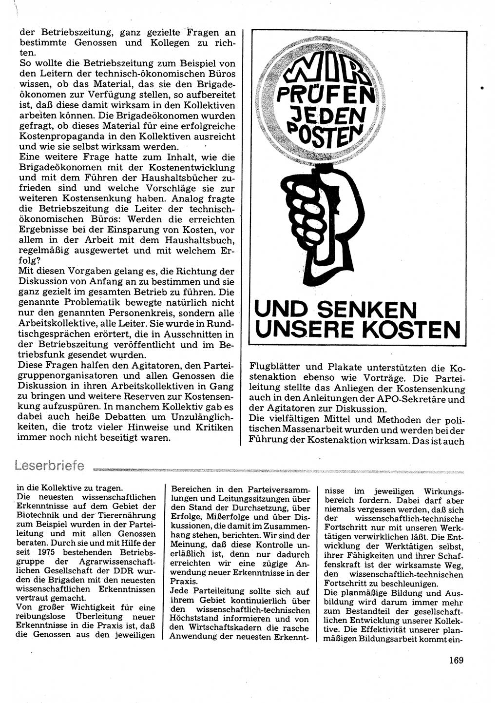 Neuer Weg (NW), Organ des Zentralkomitees (ZK) der SED (Sozialistische Einheitspartei Deutschlands) für Fragen des Parteilebens, 32. Jahrgang [Deutsche Demokratische Republik (DDR)] 1977, Seite 169 (NW ZK SED DDR 1977, S. 169)