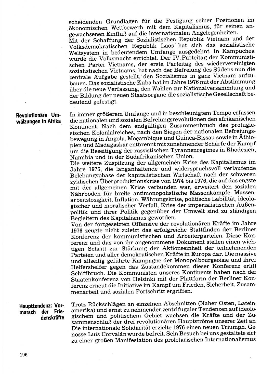 Neuer Weg (NW), Organ des Zentralkomitees (ZK) der SED (Sozialistische Einheitspartei Deutschlands) für Fragen des Parteilebens, 32. Jahrgang [Deutsche Demokratische Republik (DDR)] 1977, Seite 196 (NW ZK SED DDR 1977, S. 196)
