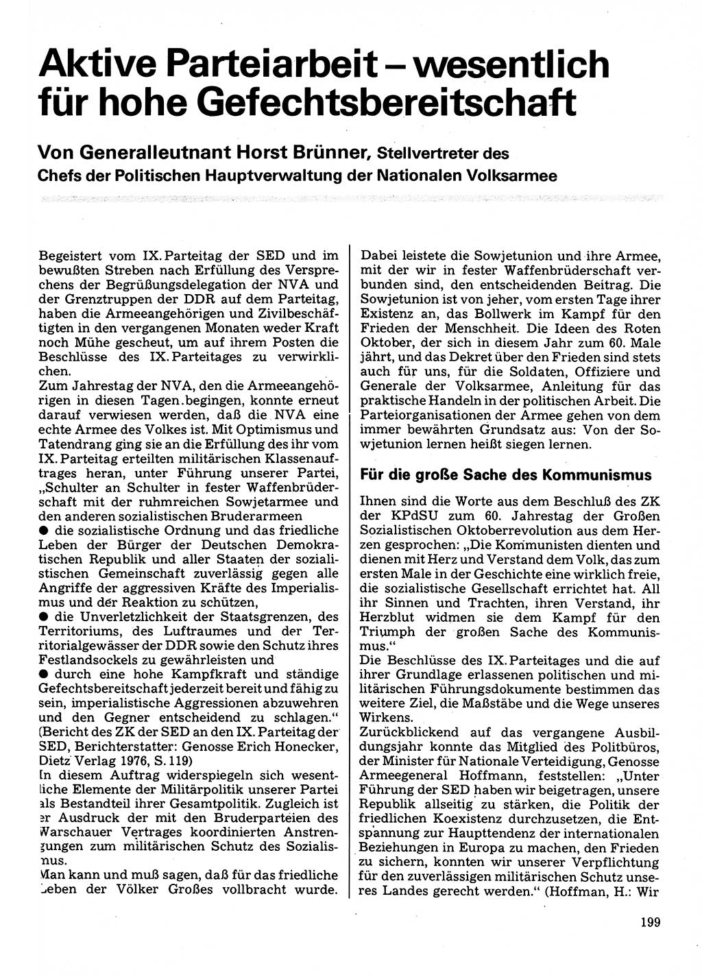 Neuer Weg (NW), Organ des Zentralkomitees (ZK) der SED (Sozialistische Einheitspartei Deutschlands) für Fragen des Parteilebens, 32. Jahrgang [Deutsche Demokratische Republik (DDR)] 1977, Seite 199 (NW ZK SED DDR 1977, S. 199)