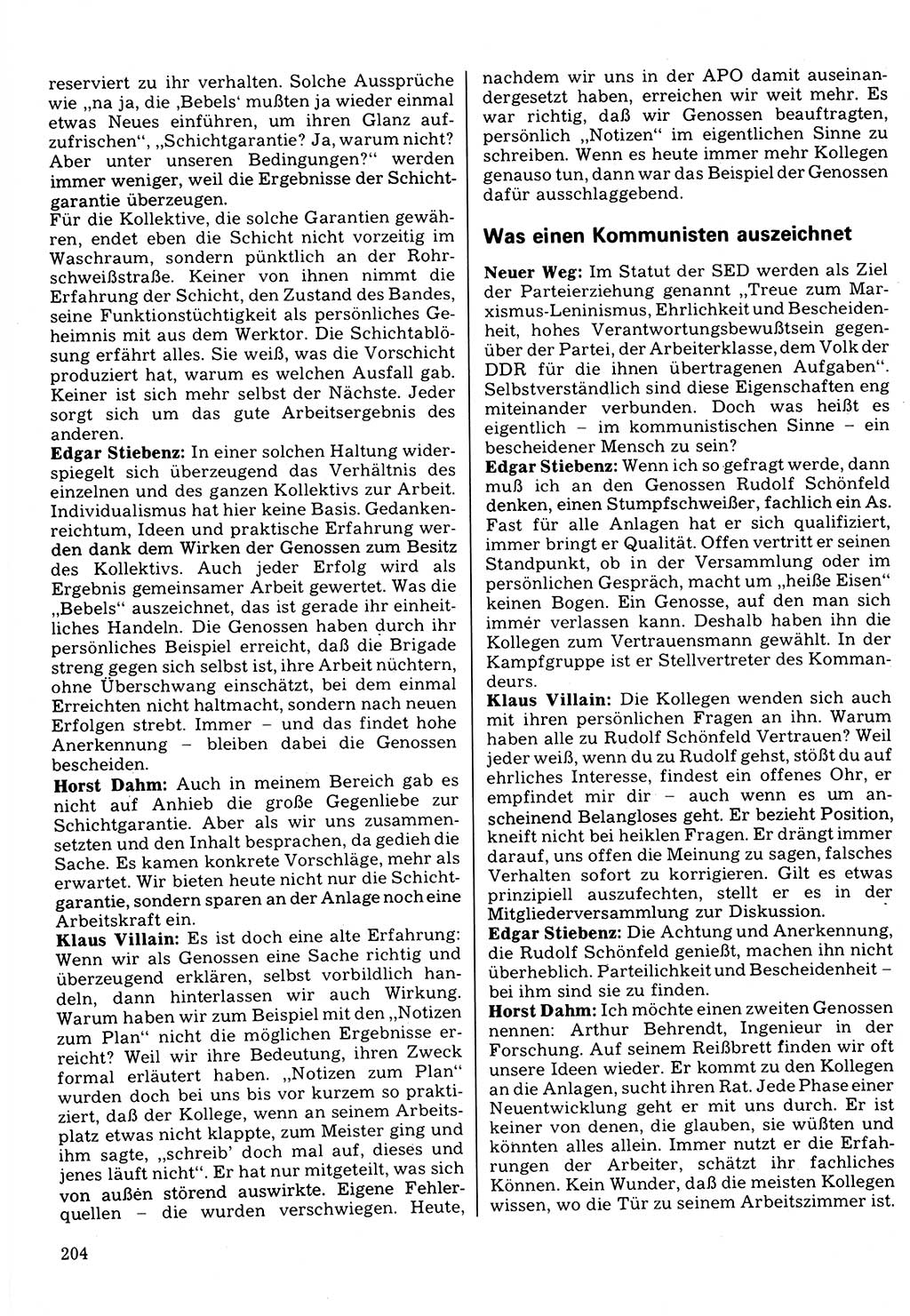 Neuer Weg (NW), Organ des Zentralkomitees (ZK) der SED (Sozialistische Einheitspartei Deutschlands) für Fragen des Parteilebens, 32. Jahrgang [Deutsche Demokratische Republik (DDR)] 1977, Seite 204 (NW ZK SED DDR 1977, S. 204)