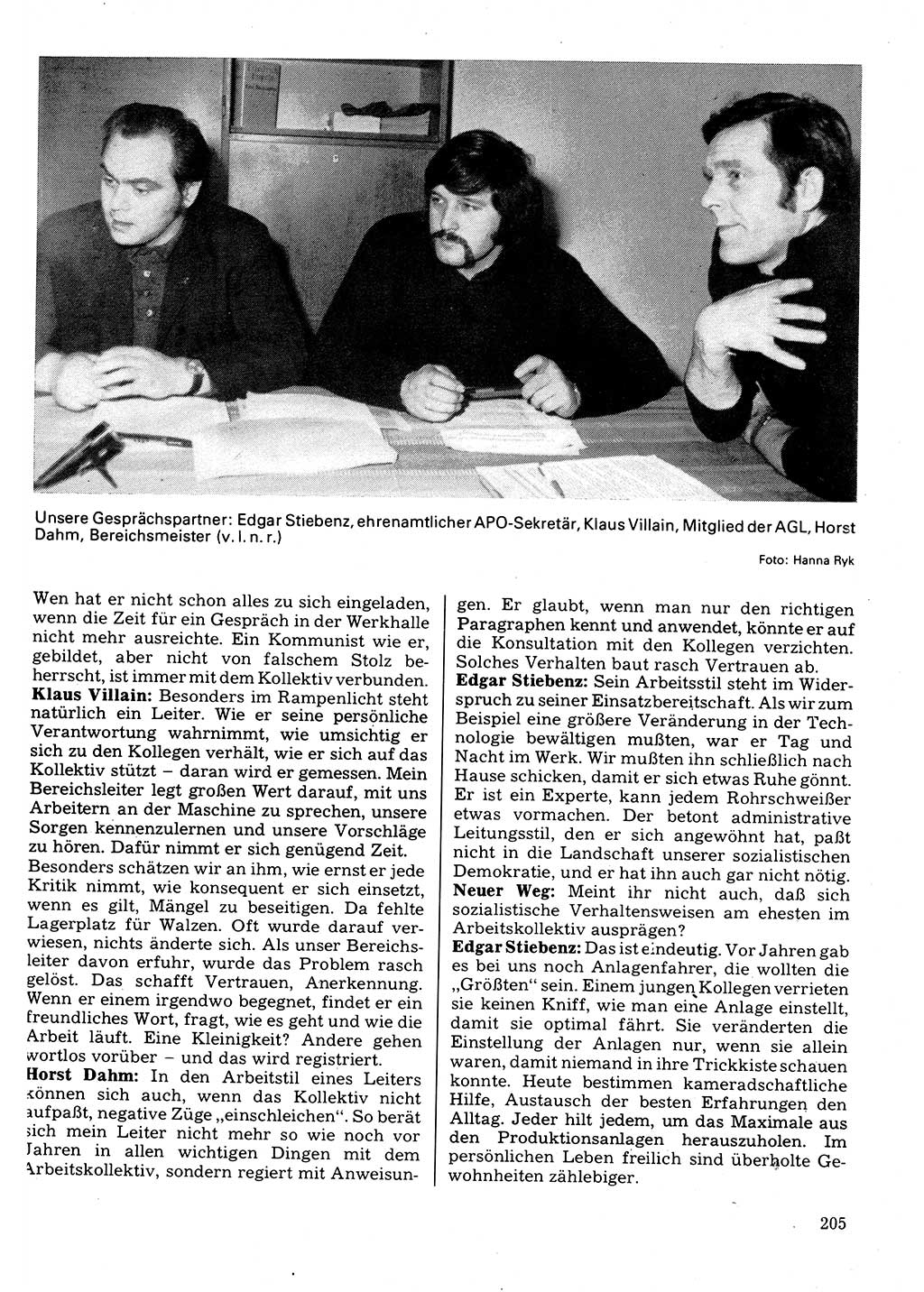 Neuer Weg (NW), Organ des Zentralkomitees (ZK) der SED (Sozialistische Einheitspartei Deutschlands) für Fragen des Parteilebens, 32. Jahrgang [Deutsche Demokratische Republik (DDR)] 1977, Seite 205 (NW ZK SED DDR 1977, S. 205)