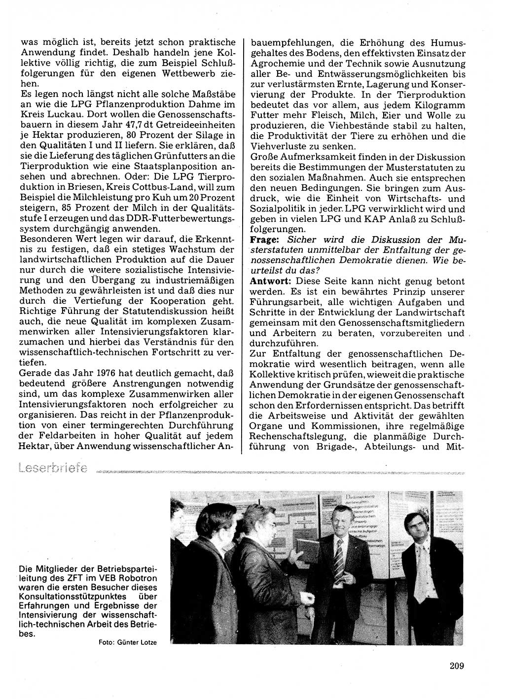 Neuer Weg (NW), Organ des Zentralkomitees (ZK) der SED (Sozialistische Einheitspartei Deutschlands) für Fragen des Parteilebens, 32. Jahrgang [Deutsche Demokratische Republik (DDR)] 1977, Seite 209 (NW ZK SED DDR 1977, S. 209)