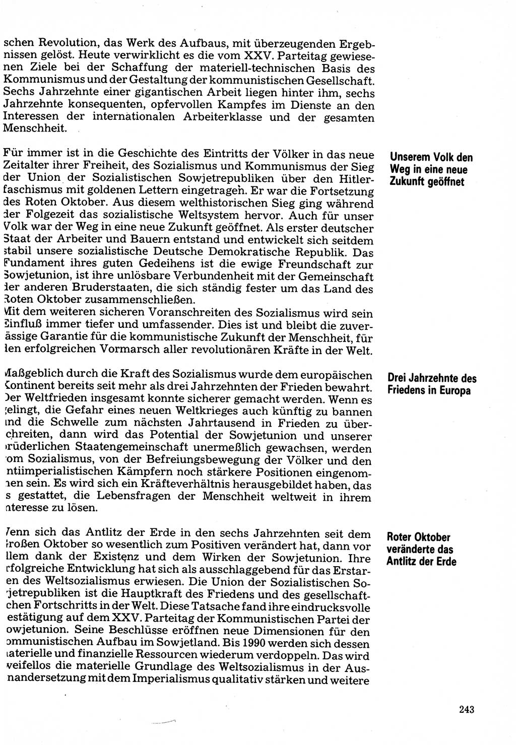 Neuer Weg (NW), Organ des Zentralkomitees (ZK) der SED (Sozialistische Einheitspartei Deutschlands) für Fragen des Parteilebens, 32. Jahrgang [Deutsche Demokratische Republik (DDR)] 1977, Seite 243 (NW ZK SED DDR 1977, S. 243)